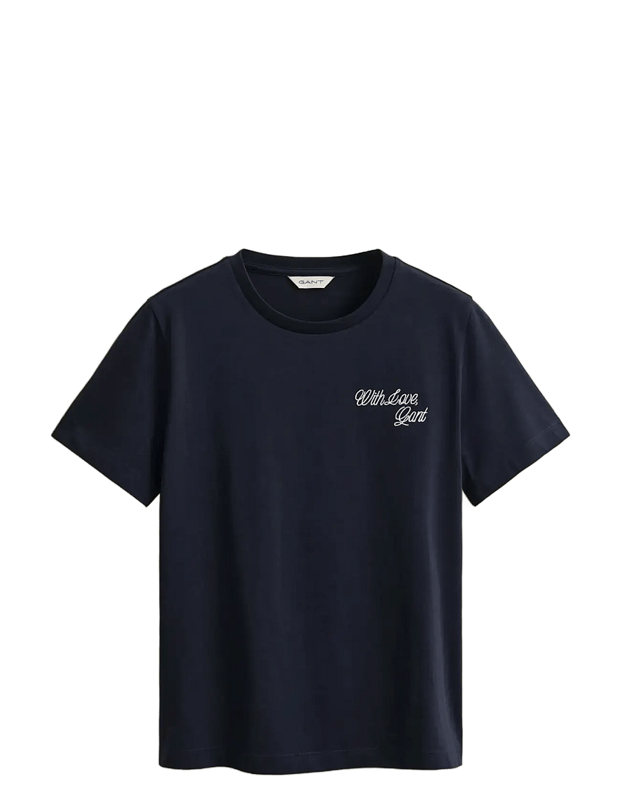 Gant - GRAPHIC PRINT SS T-SHIRT - t-shirts - evening blue - 1