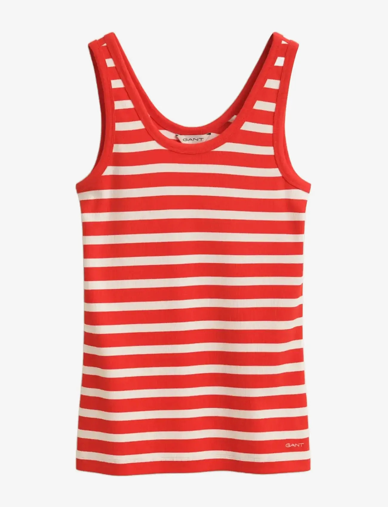 GANT - STRIPED RIBBED TANK TOP - topid ja varrukateta alussärgid - perfect red - 1