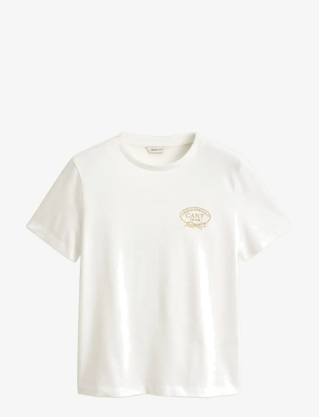 GANT - ROPE GRAPHIC SS T-SHIRT - t-shirts - eggshell - 1