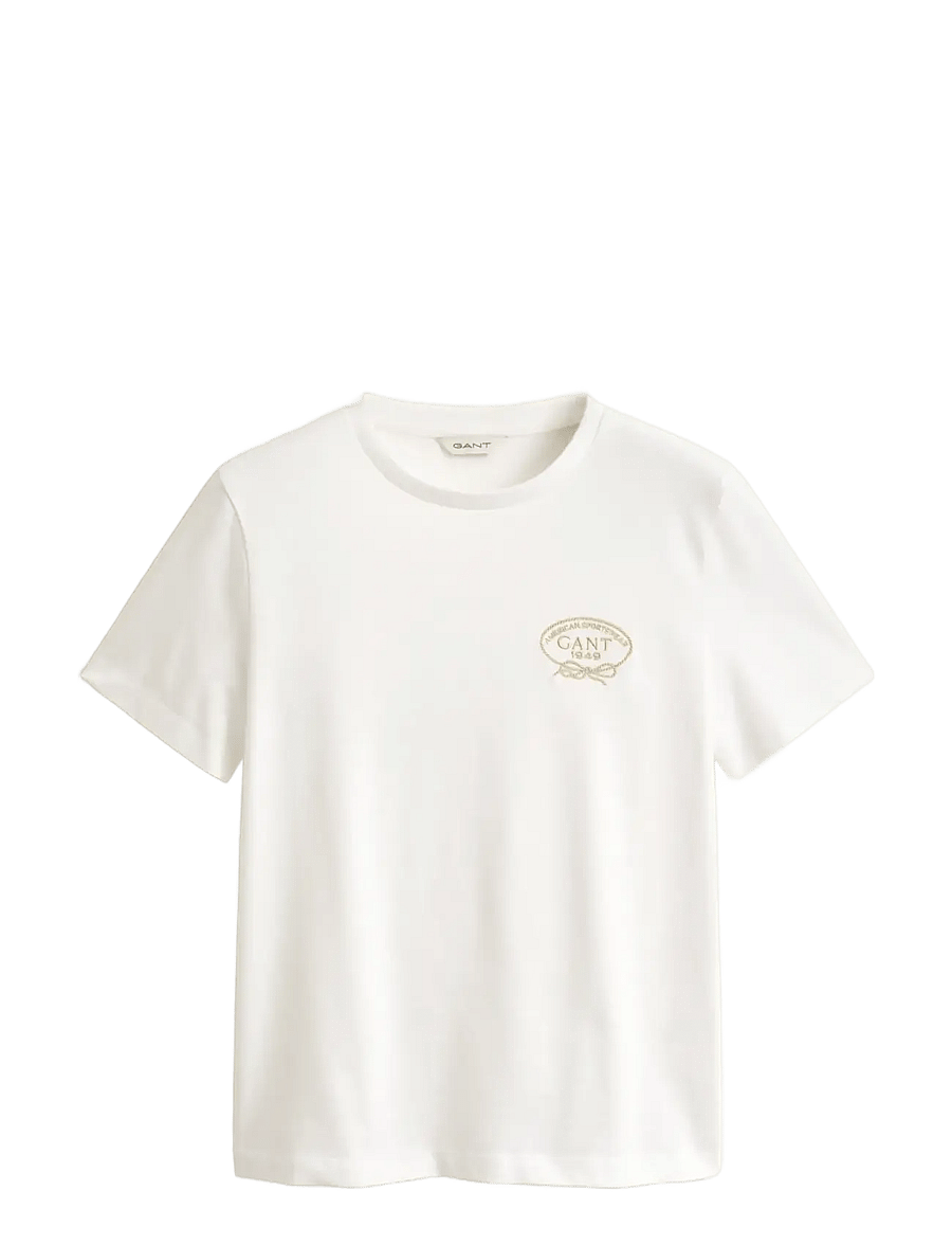 Gant - ROPE GRAPHIC SS T-SHIRT - t-shirts - eggshell - 1