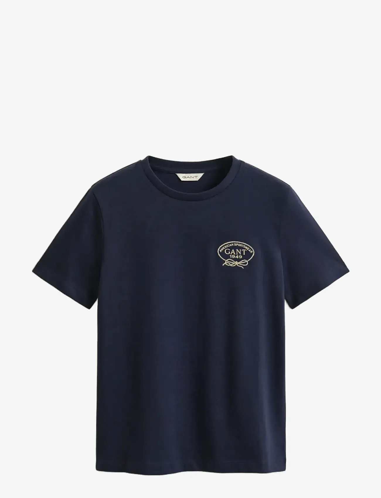 GANT - ROPE GRAPHIC SS T-SHIRT - t-shirts - evening blue - 1