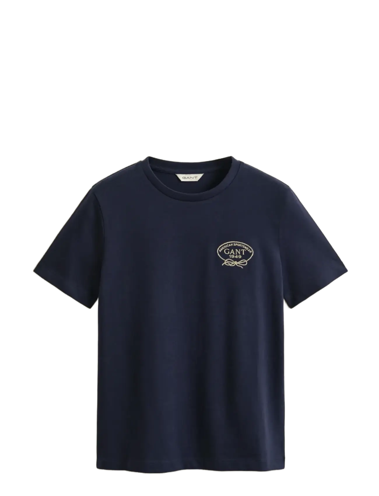 Gant ROPE GRAPHIC SS T-SHIRT - Høstklær - EVENING BLUE / navy