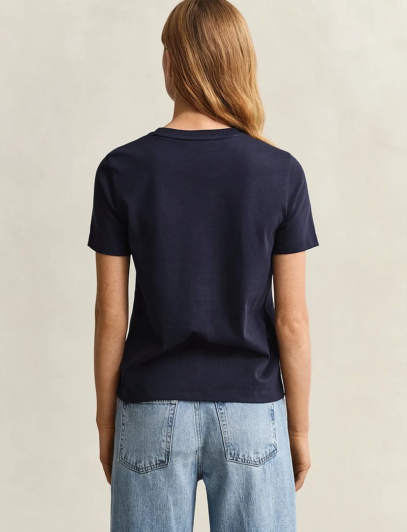 GANT - ROPE GRAPHIC SS T-SHIRT - t-shirts - evening blue - 2