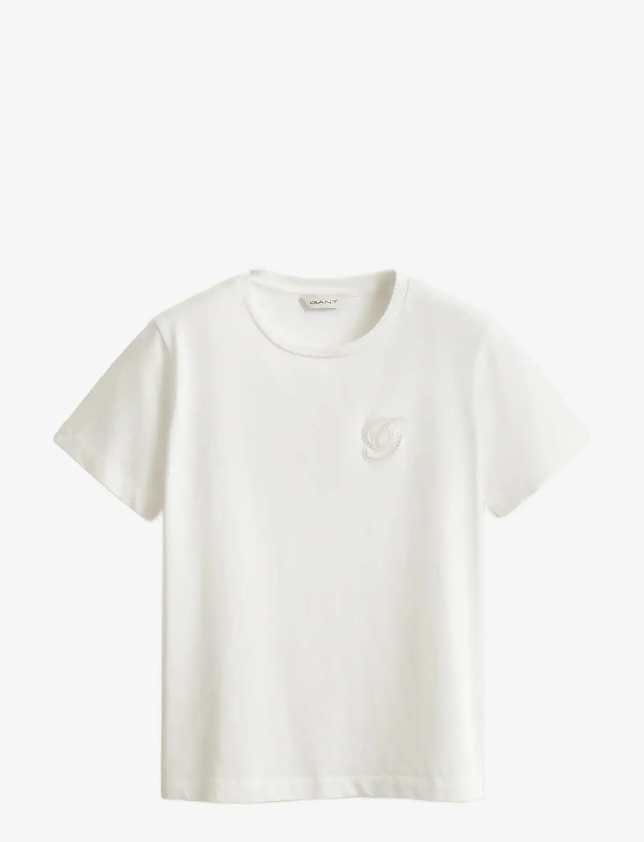Gant - REG SCRIPT SS T-SHIRT - t-shirts - eggshell - 1