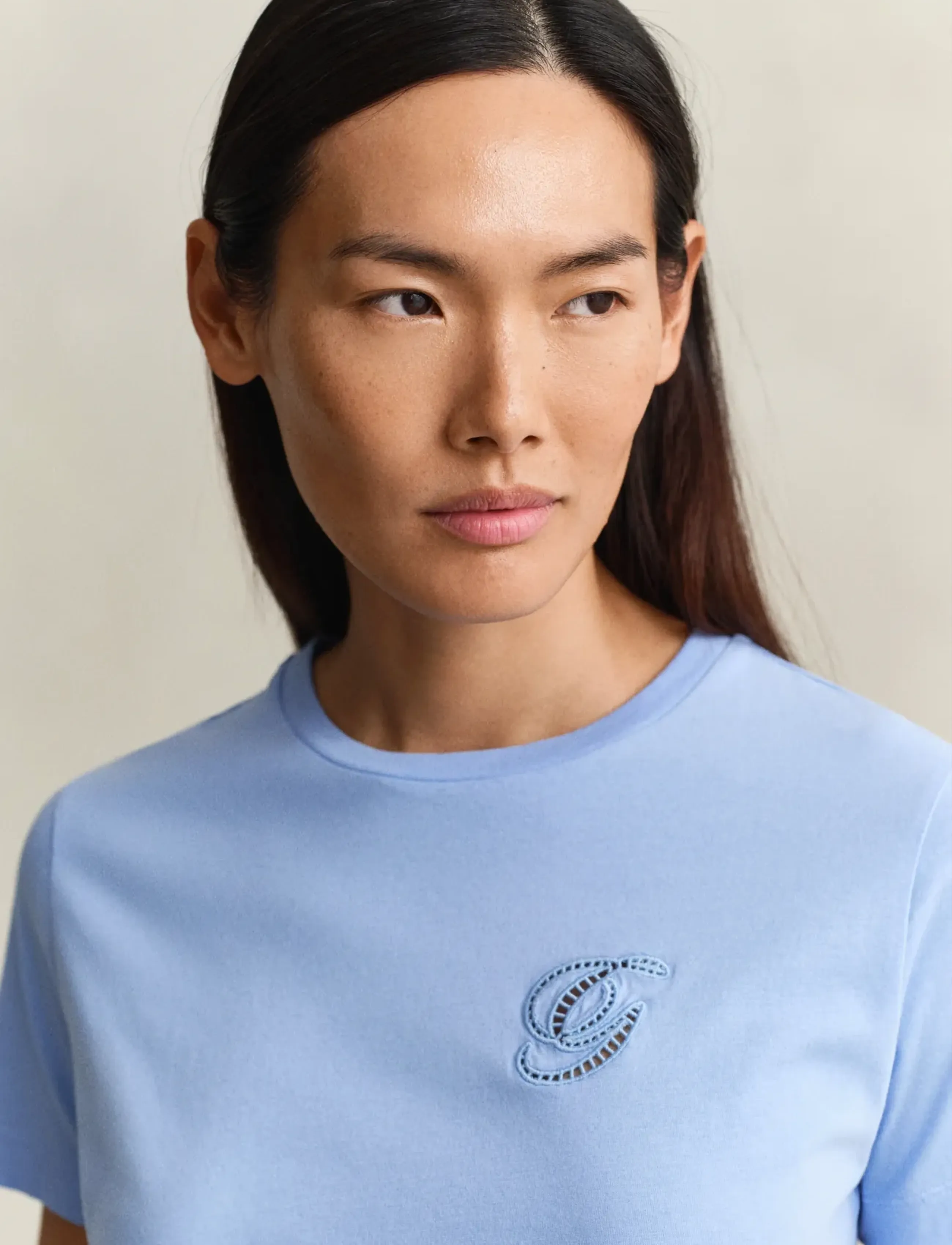 Gant - REG SCRIPT SS T-SHIRT - t-shirts - hydrangea blue - 3