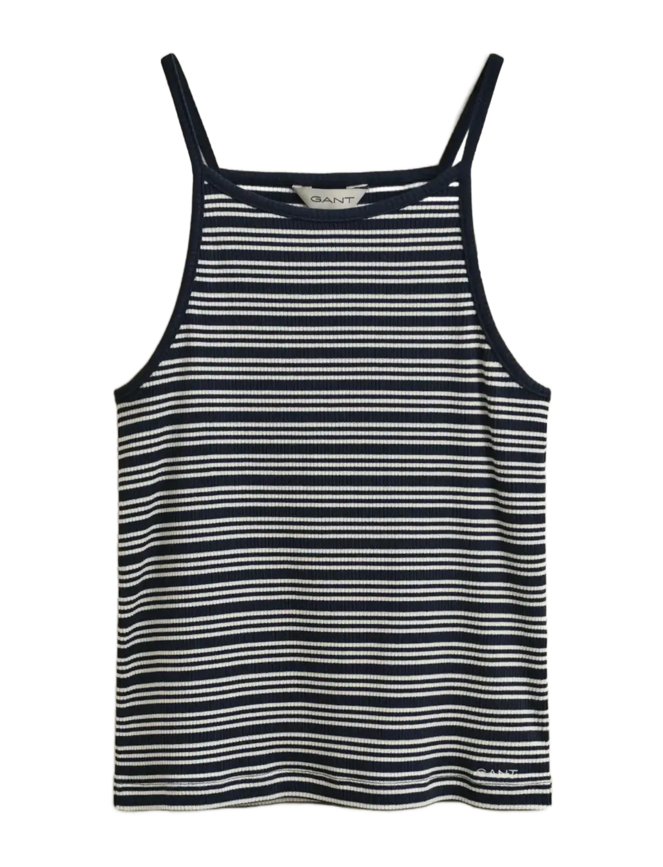 Gant SLIM STRIPED HALTERNECK TANK TOP - Nyheder - EVENING BLUE / navy