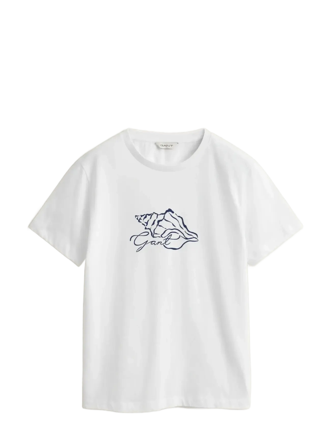 Gant REG GRAPHIC PRINT SS T-SHIRT - Tøj - WHITE / white