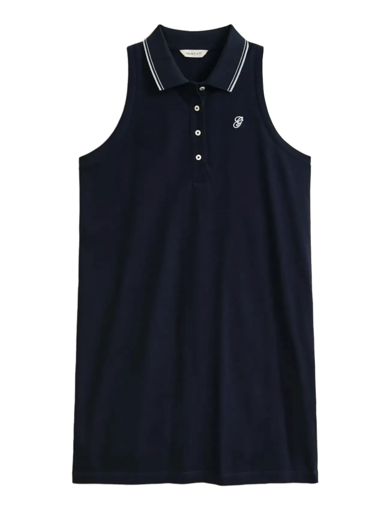 GANT REG SLEEVELESS PIQUE POLO DRESS - Kjoler - EVENING BLUE / navy