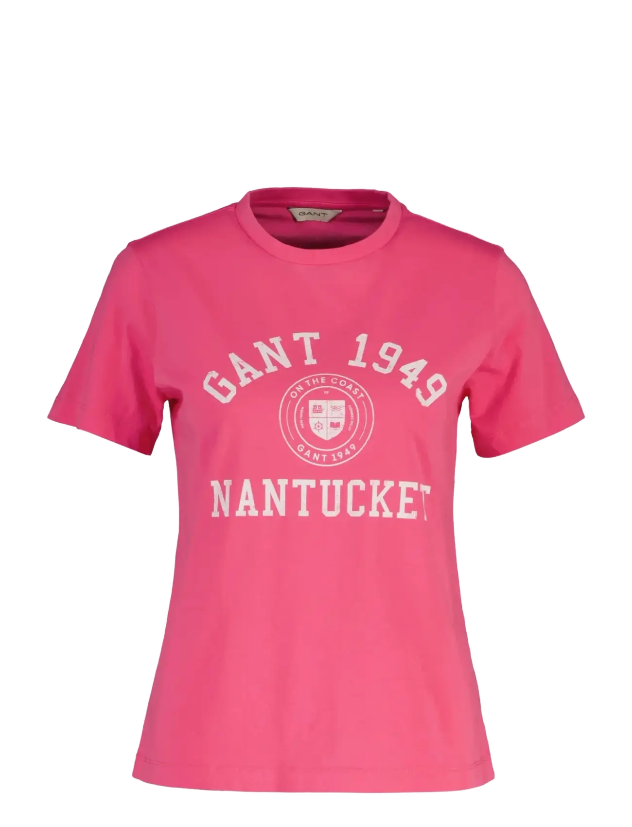 GANT REG GRAPHIC PRINT SS T-SHIRT - T-Shirts & Tops - BRIGHT FUSCHIA / pink/rose