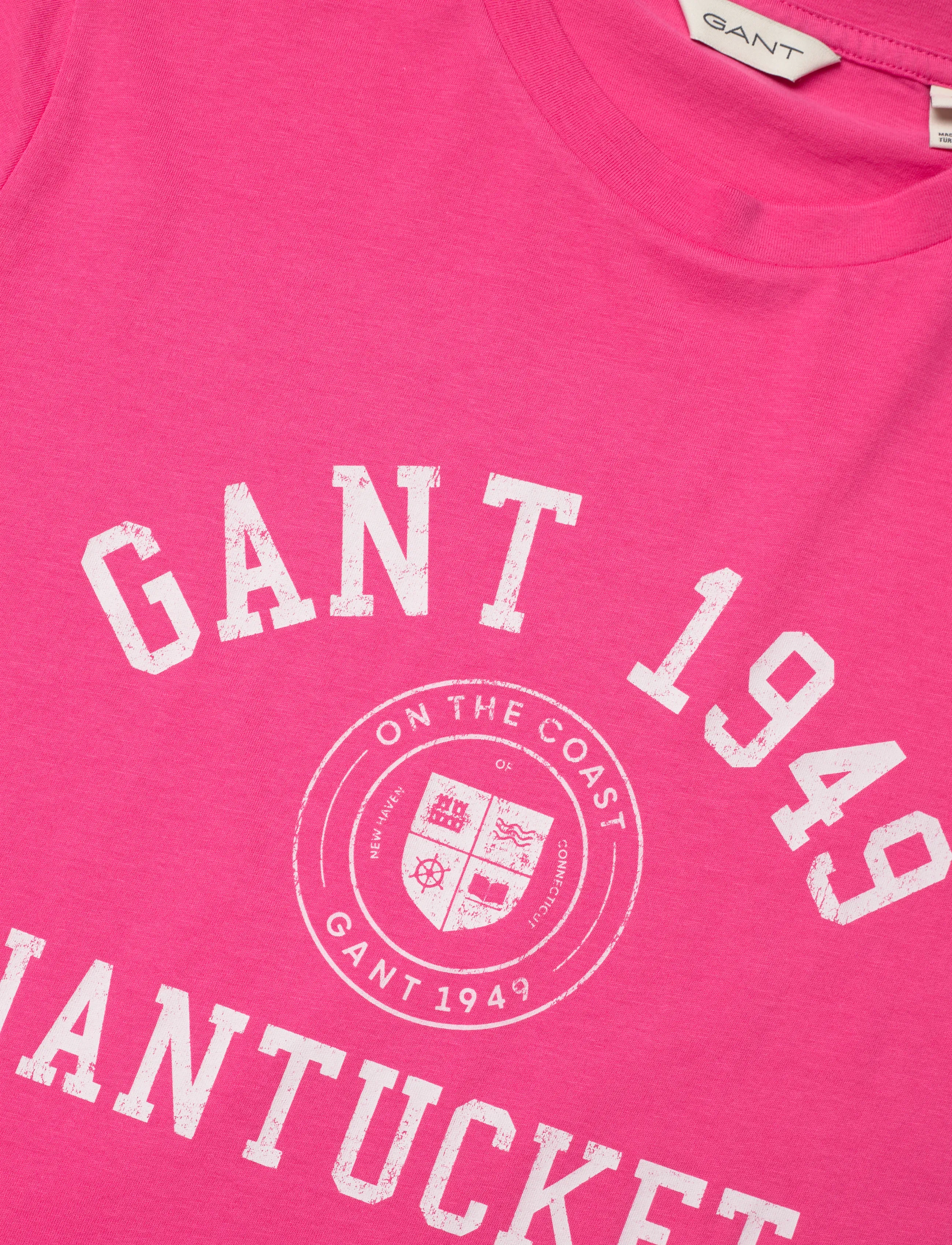Gant - REG GRAPHIC PRINT SS T-SHIRT - t-shirts - bright fuschia - 2