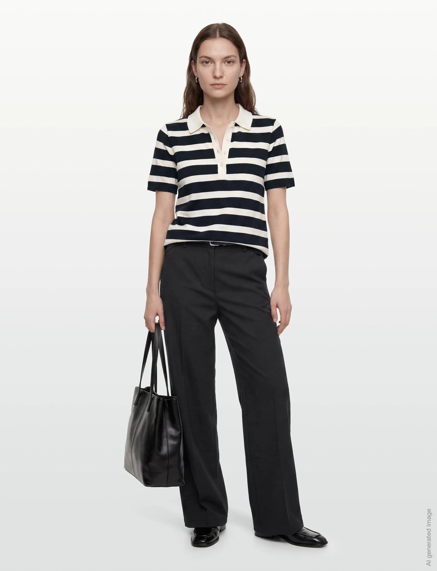 Gant - REG STRIPED SS POLO - poloshirts - evening blue - 0