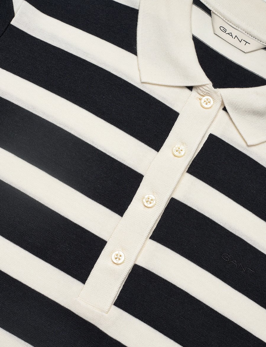 Gant - REG STRIPED SS POLO - poloshirts - evening blue - 5