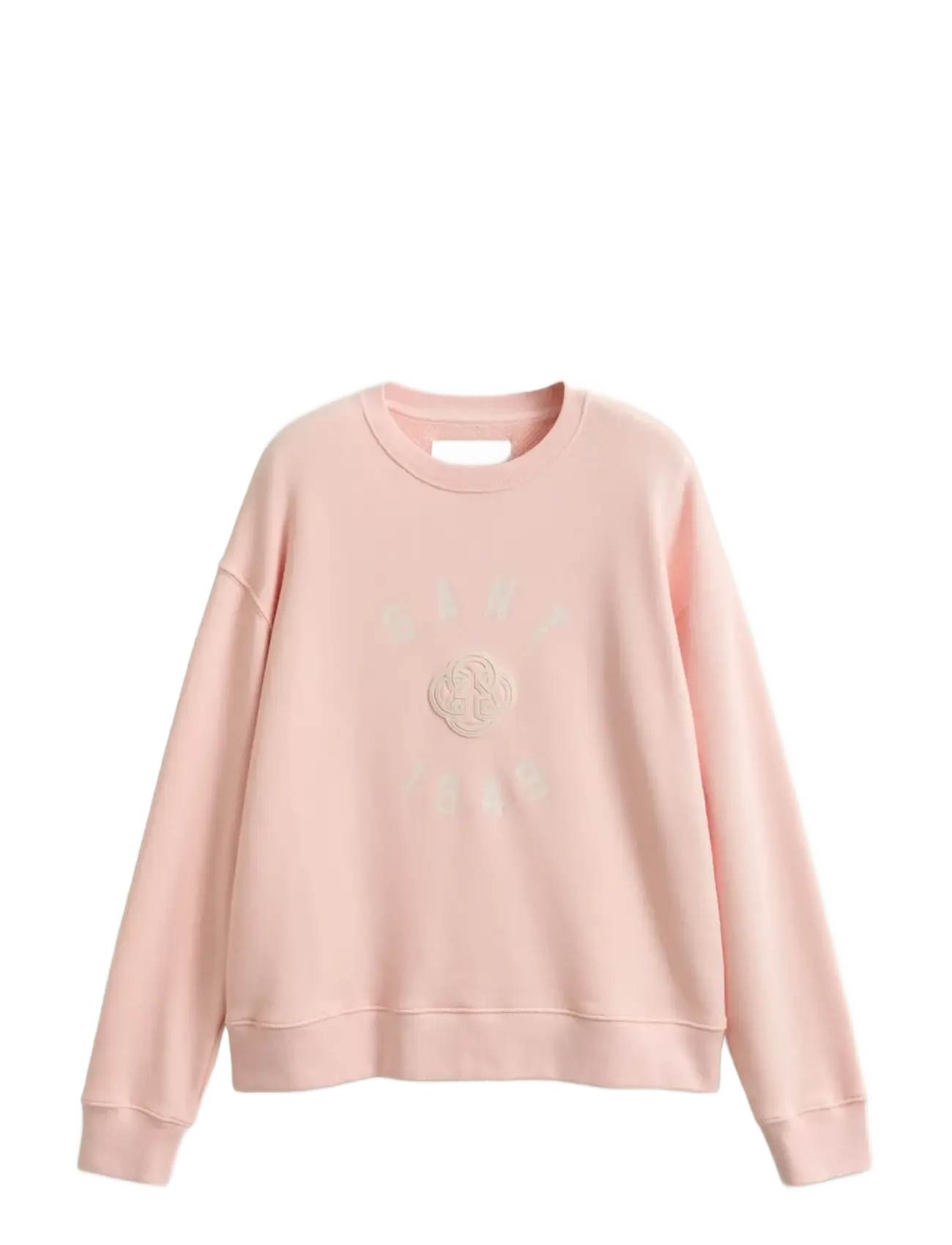 GRAPHIC C-NECK SWEATER - APRICOT PINK