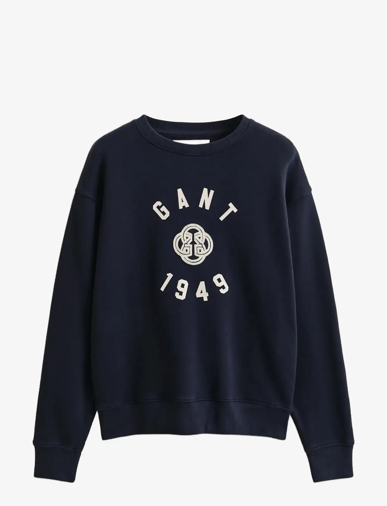 GANT - GRAPHIC C-NECK SWEATER - modetrender - evening blue - 1