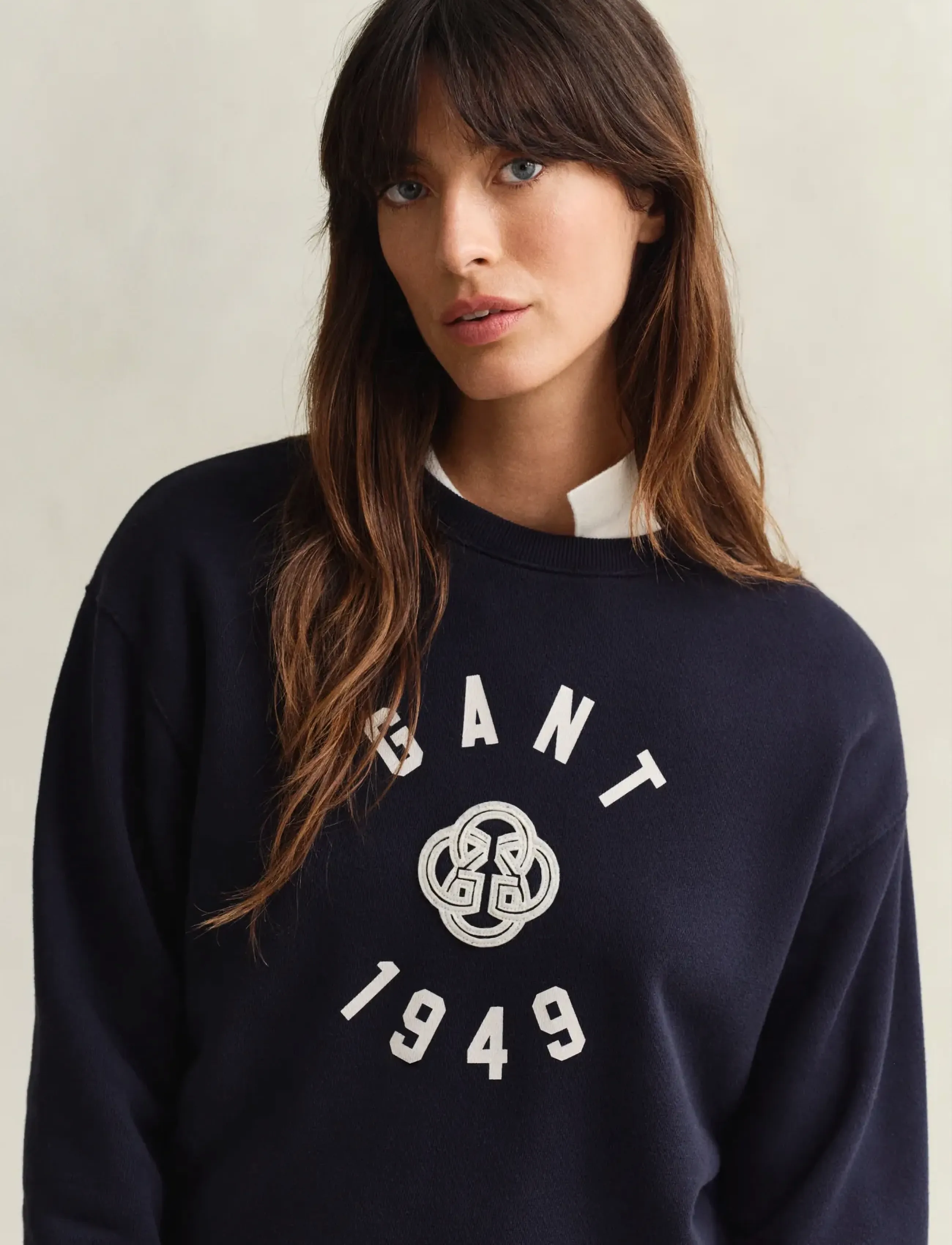 Gant - GRAPHIC C-NECK SWEATER - sweatshirts - evening blue - 3