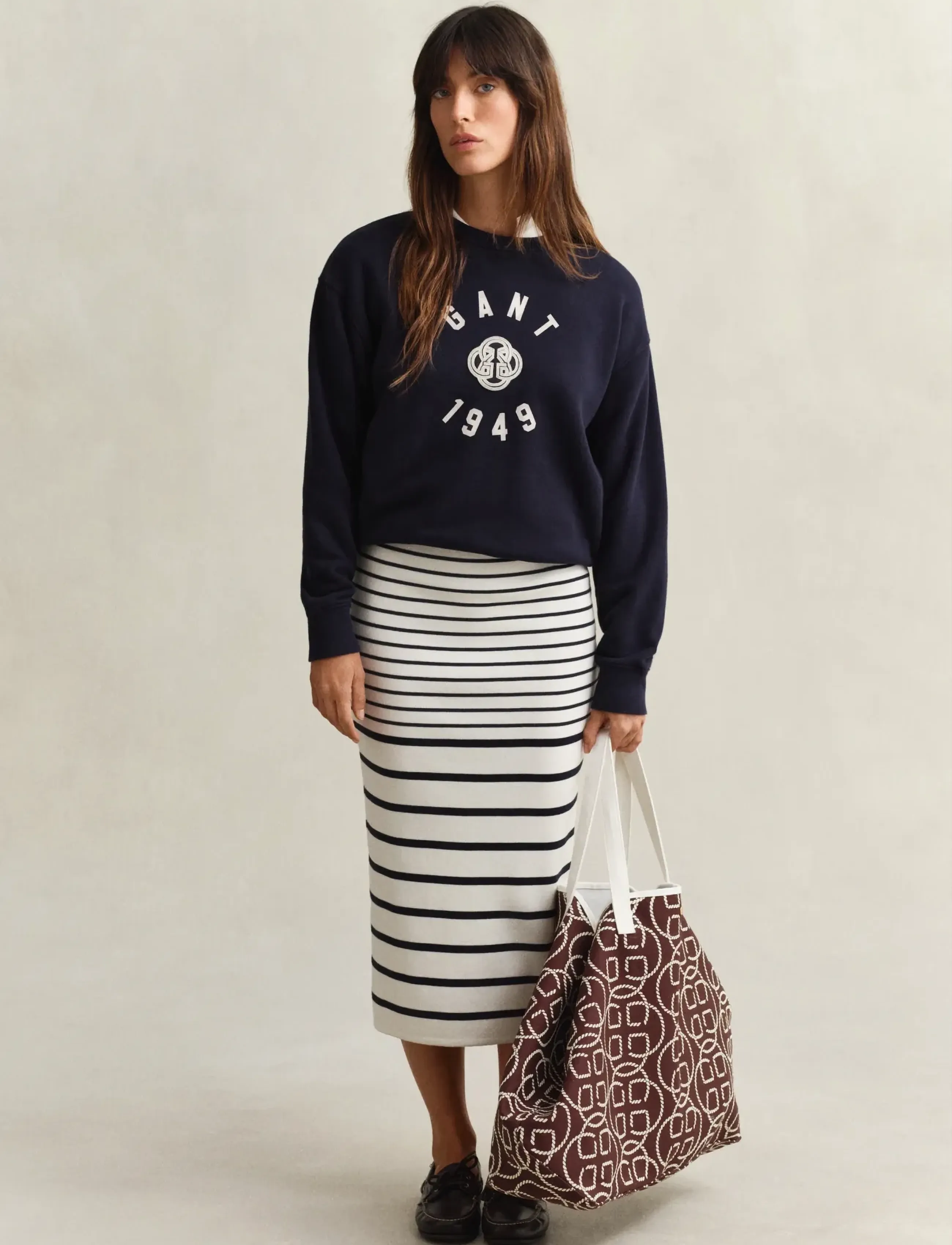 Gant - GRAPHIC C-NECK SWEATER - sweatshirts - evening blue - 4