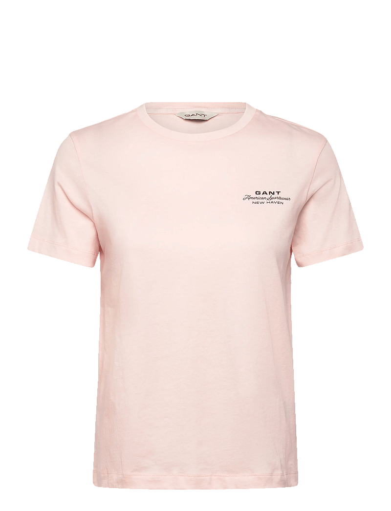 GANT - REG GRAPHIC PRINT SS T-SHIRT - t-shirts - apricot pink - 0