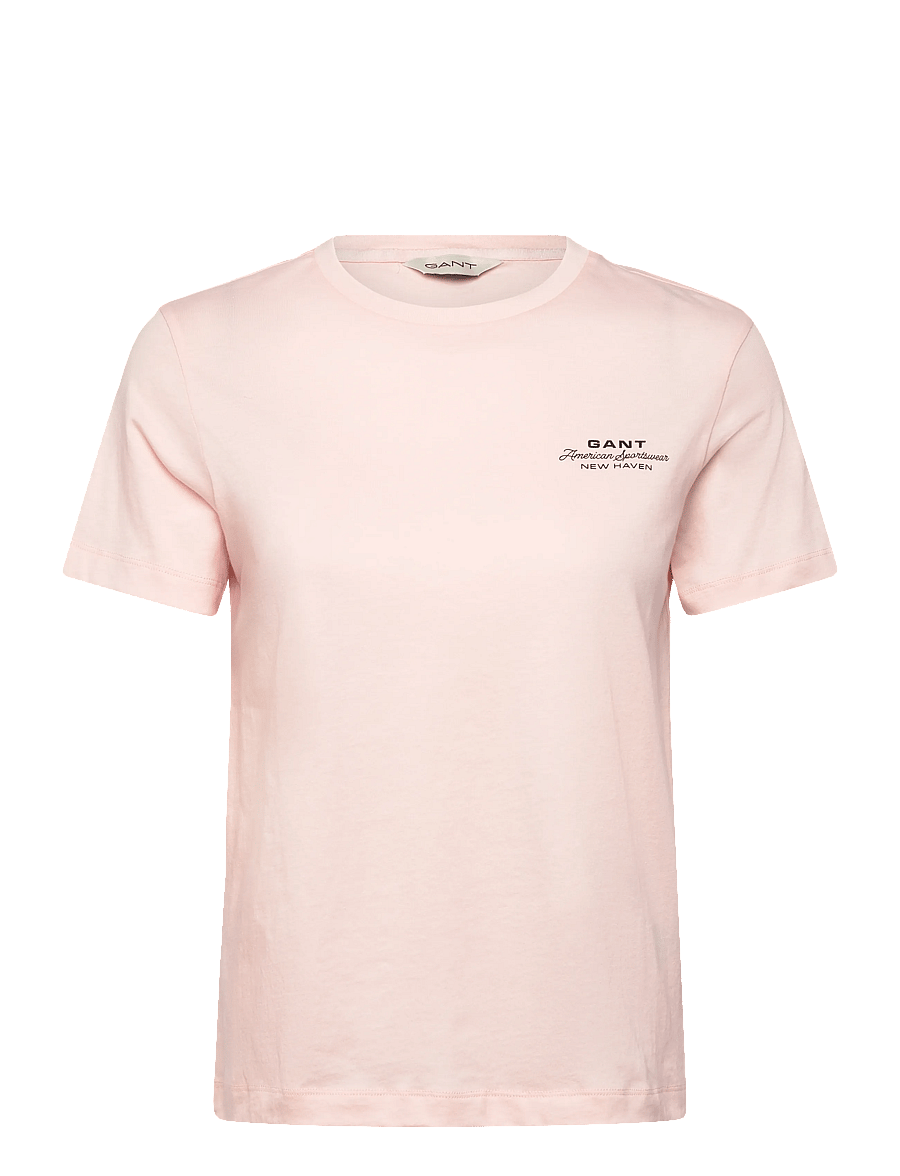 Gant - REG GRAPHIC PRINT SS T-SHIRT - t-shirts - apricot pink - 1