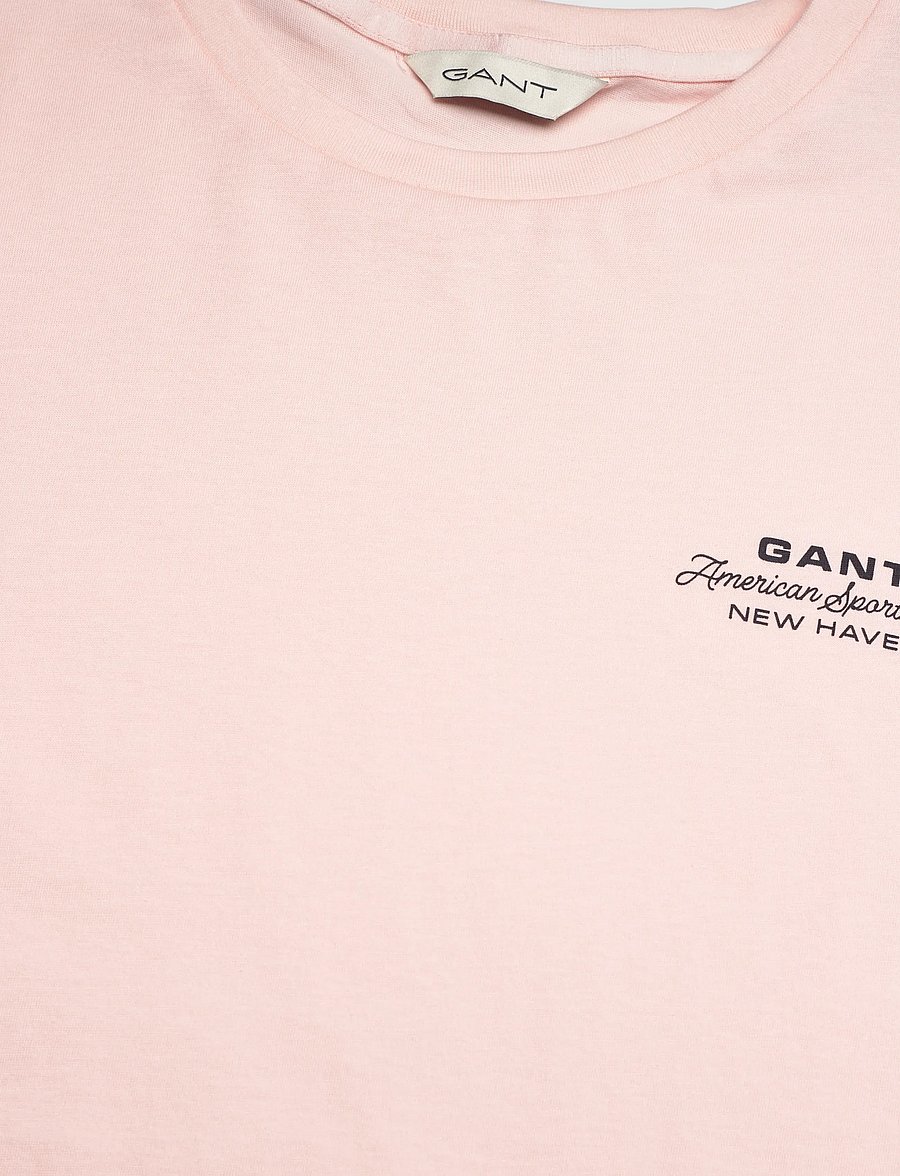 Gant - REG GRAPHIC PRINT SS T-SHIRT - t-shirts - apricot pink - 5