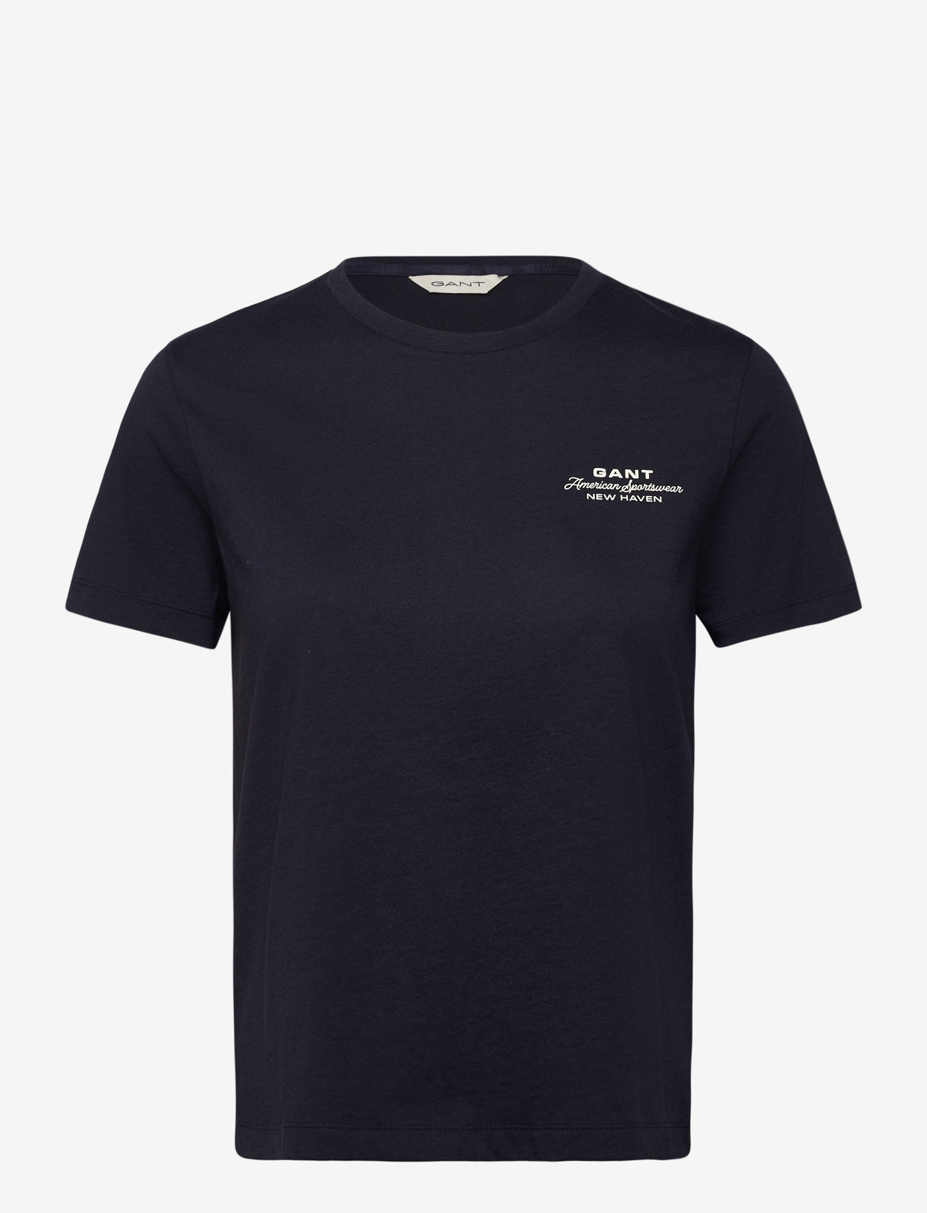 GANT - REG GRAPHIC PRINT SS T-SHIRT - t-shirts - evening blue - 0