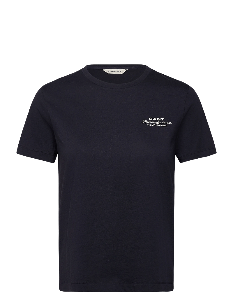 GANT - REG GRAPHIC PRINT SS T-SHIRT - t-shirts - evening blue - 0
