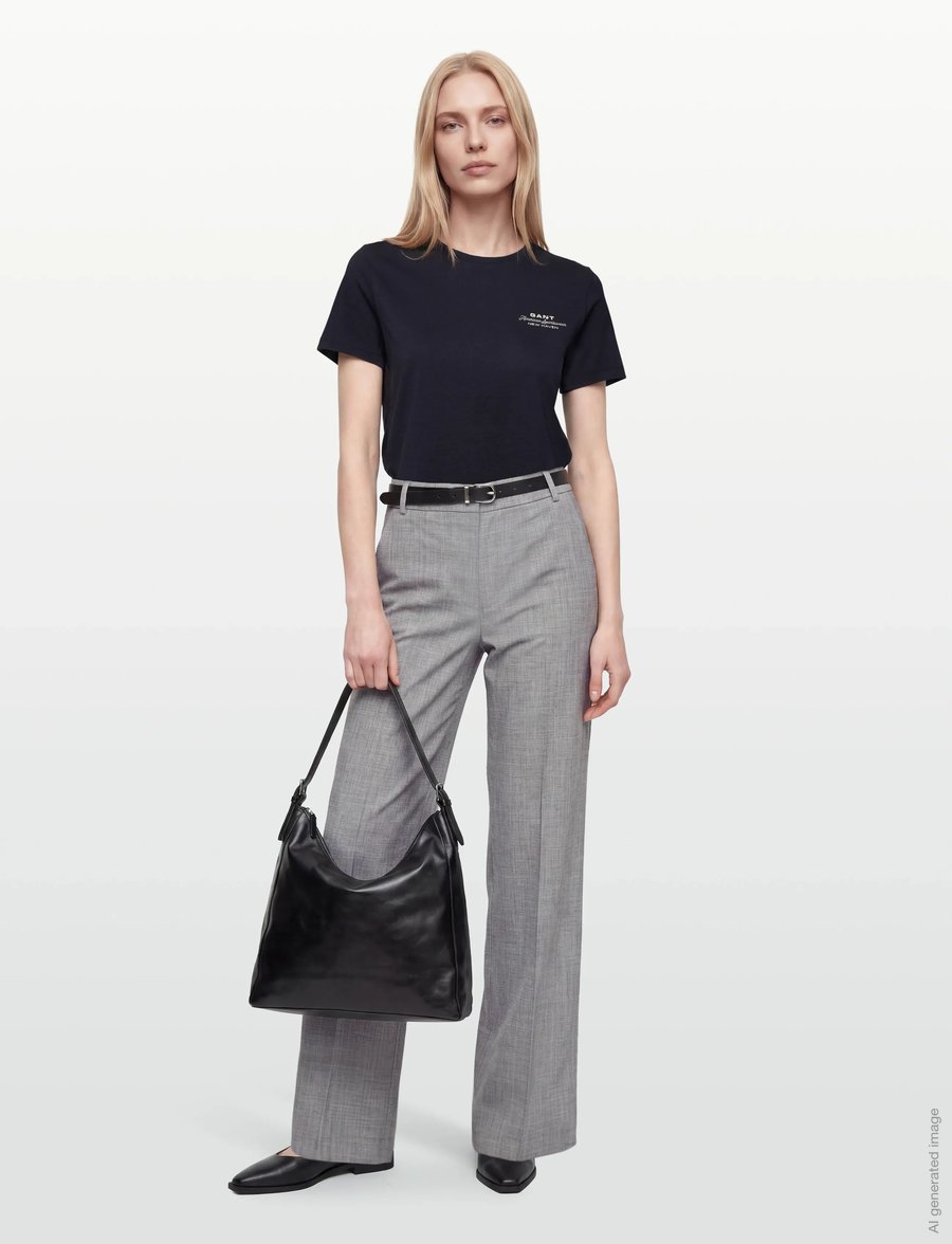 Gant - REG GRAPHIC PRINT SS T-SHIRT - t-shirts - evening blue - 0