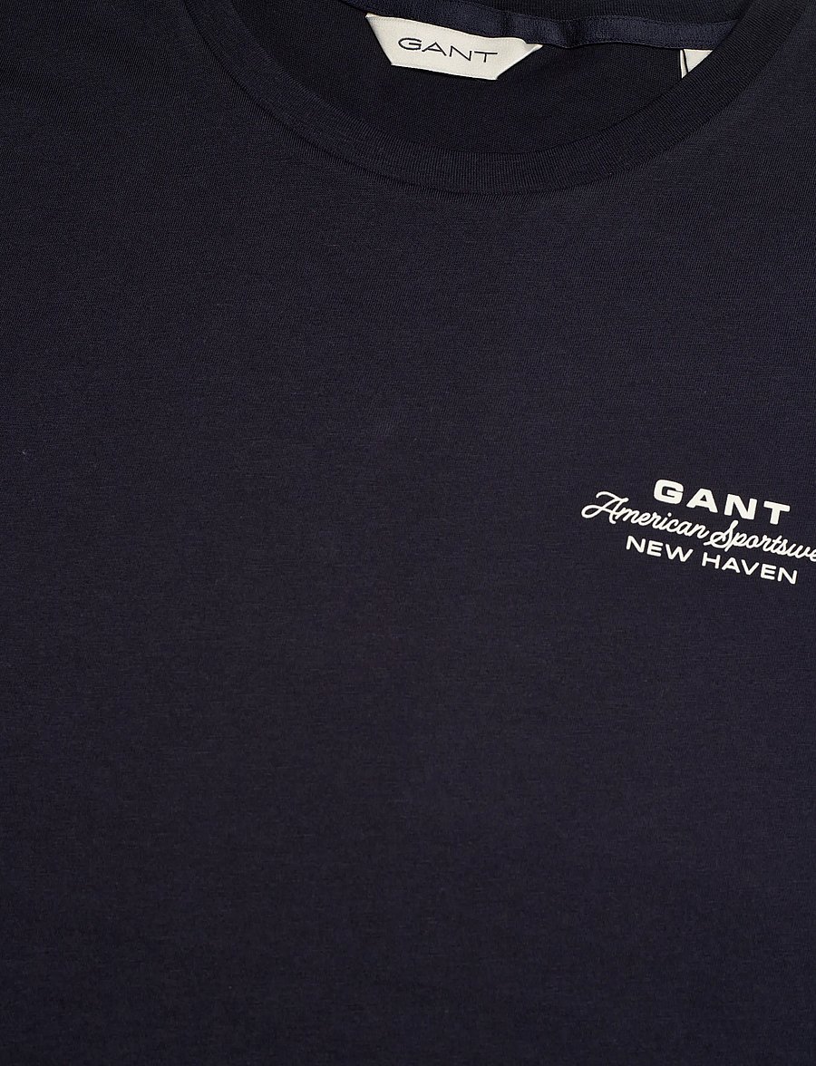 Gant - REG GRAPHIC PRINT SS T-SHIRT - t-shirts - evening blue - 5