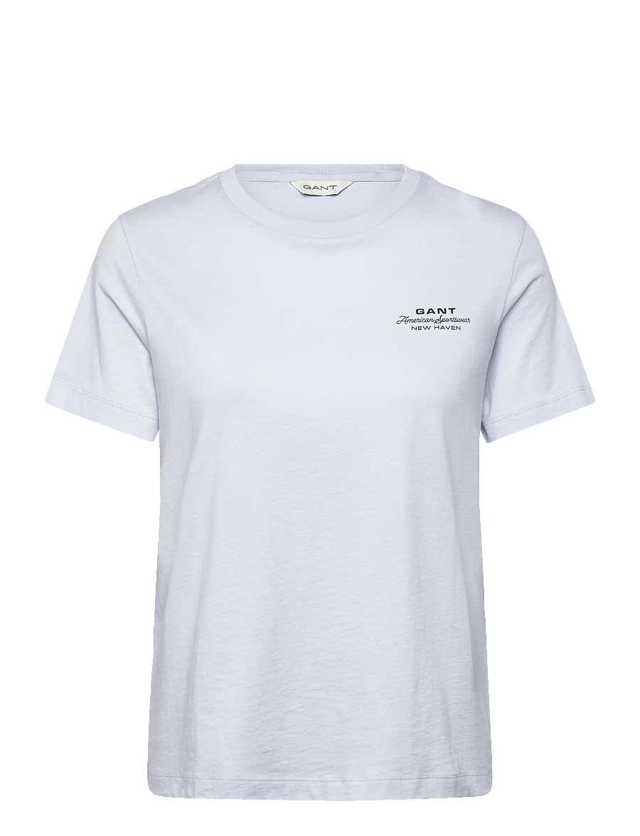 Gant - REG GRAPHIC PRINT SS T-SHIRT - t-shirts - light blue - 1