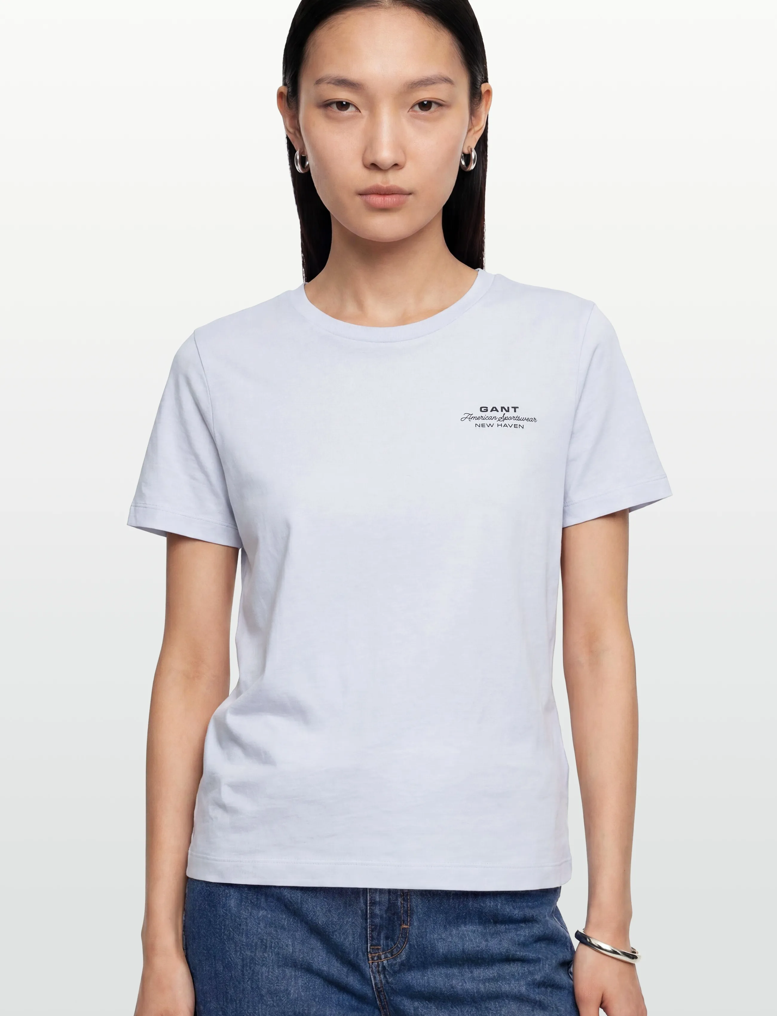 Gant - REG GRAPHIC PRINT SS T-SHIRT - t-shirts - light blue - 3
