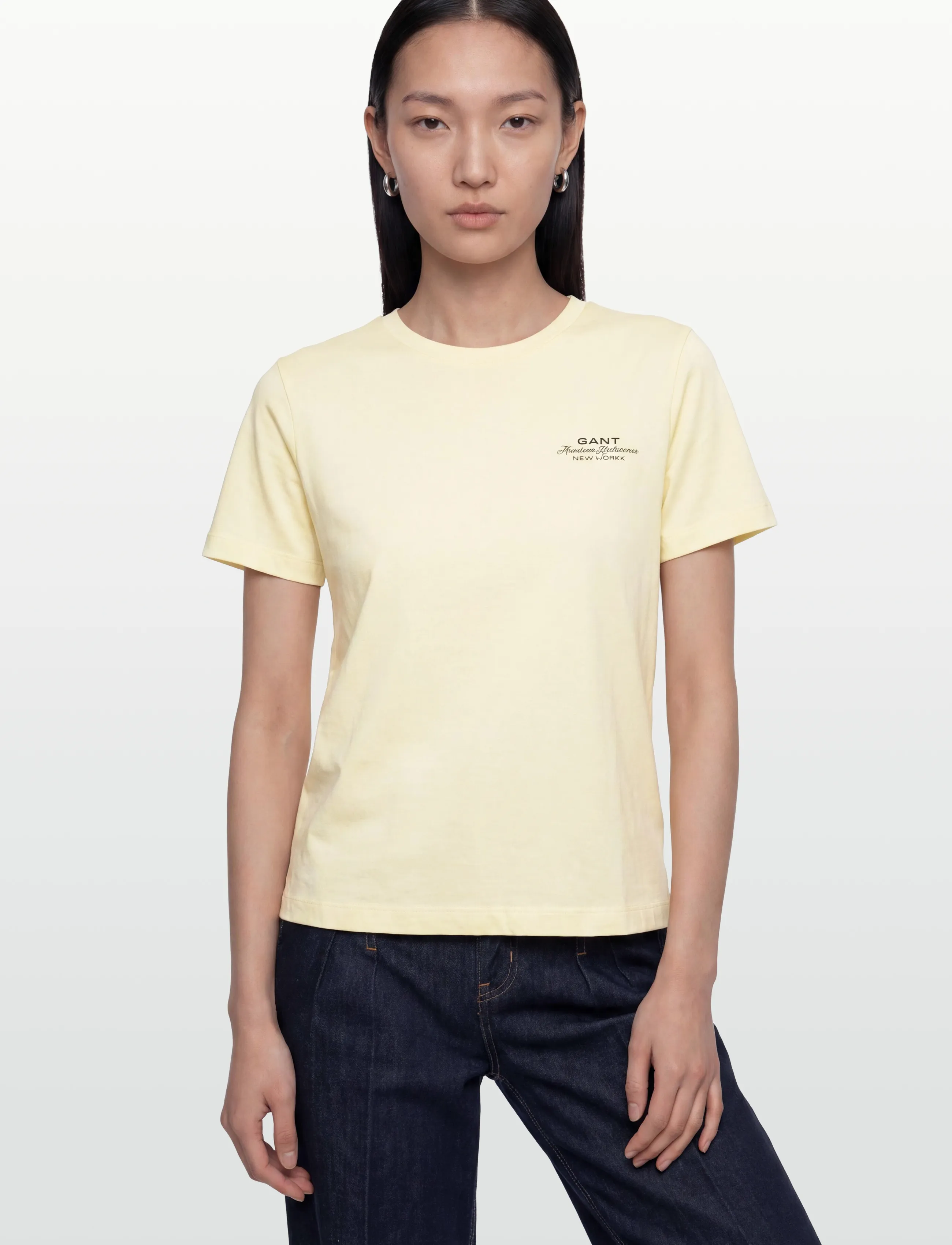 Gant - REG GRAPHIC PRINT SS T-SHIRT - t-shirts - vanilla yellow - 3