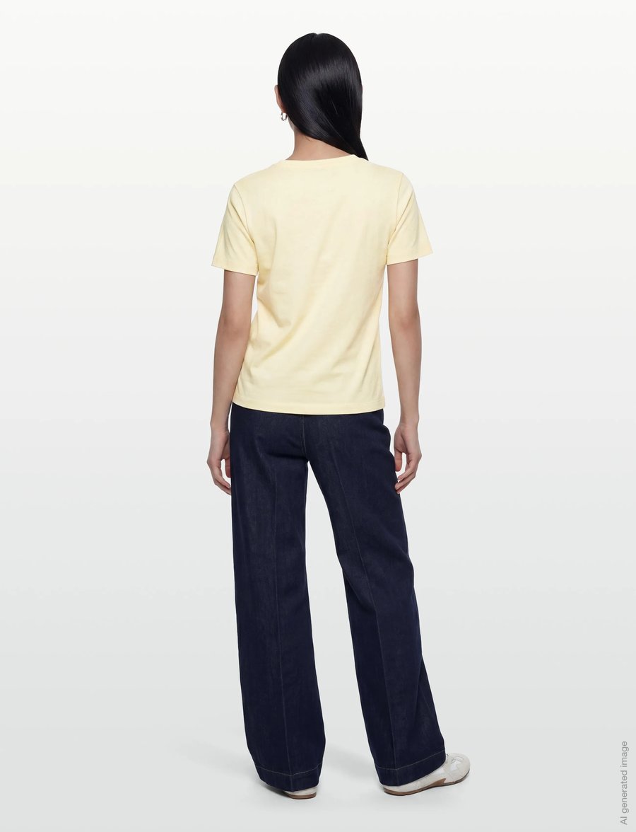 Gant - REG GRAPHIC PRINT SS T-SHIRT - t-shirts - vanilla yellow - 4