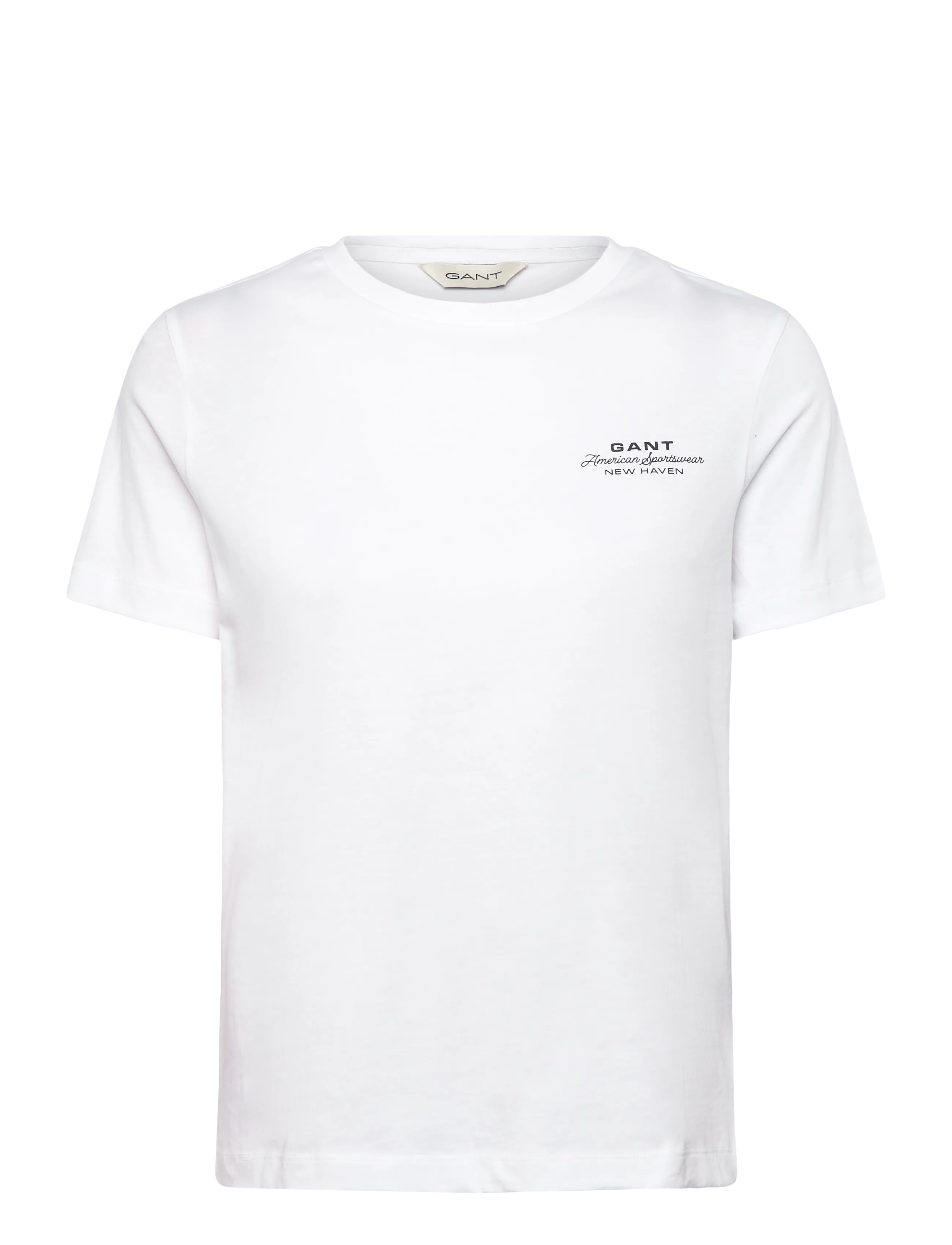 Gant REG GRAPHIC PRINT SS T-SHIRT - Drabužiai - WHITE / white