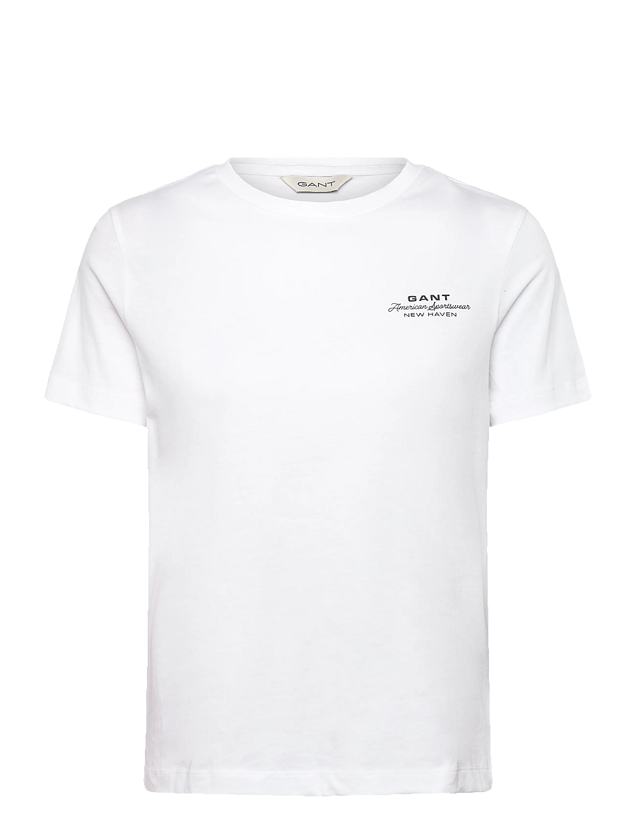 Gant - REG GRAPHIC PRINT SS T-SHIRT - t-shirts - white - 1