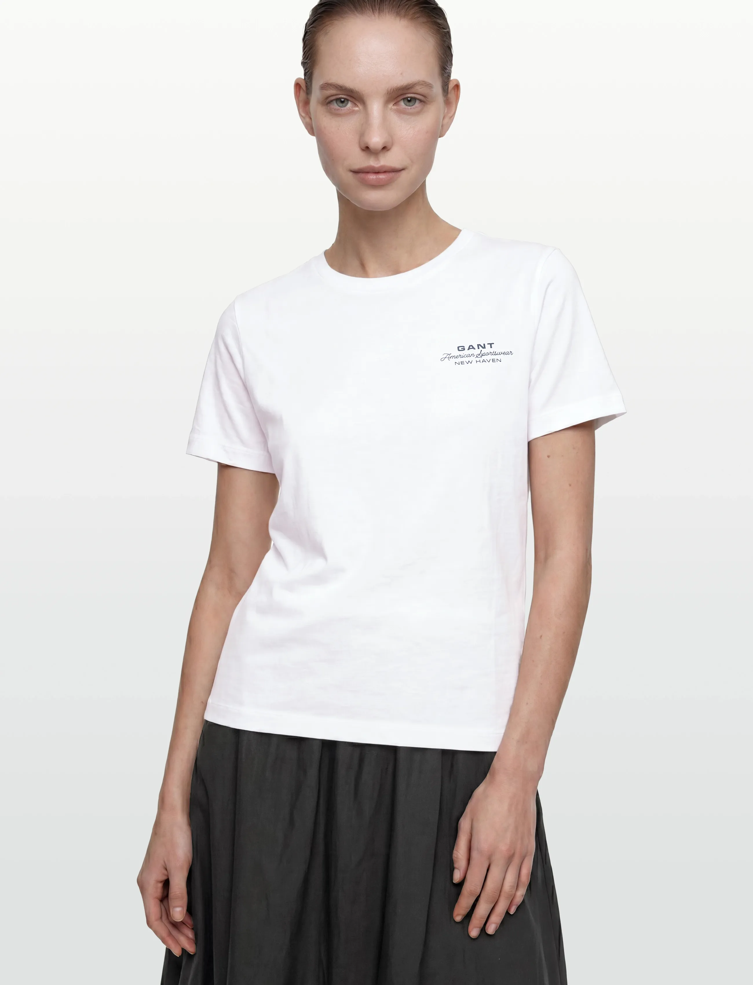 Gant - REG GRAPHIC PRINT SS T-SHIRT - t-shirts - white - 3