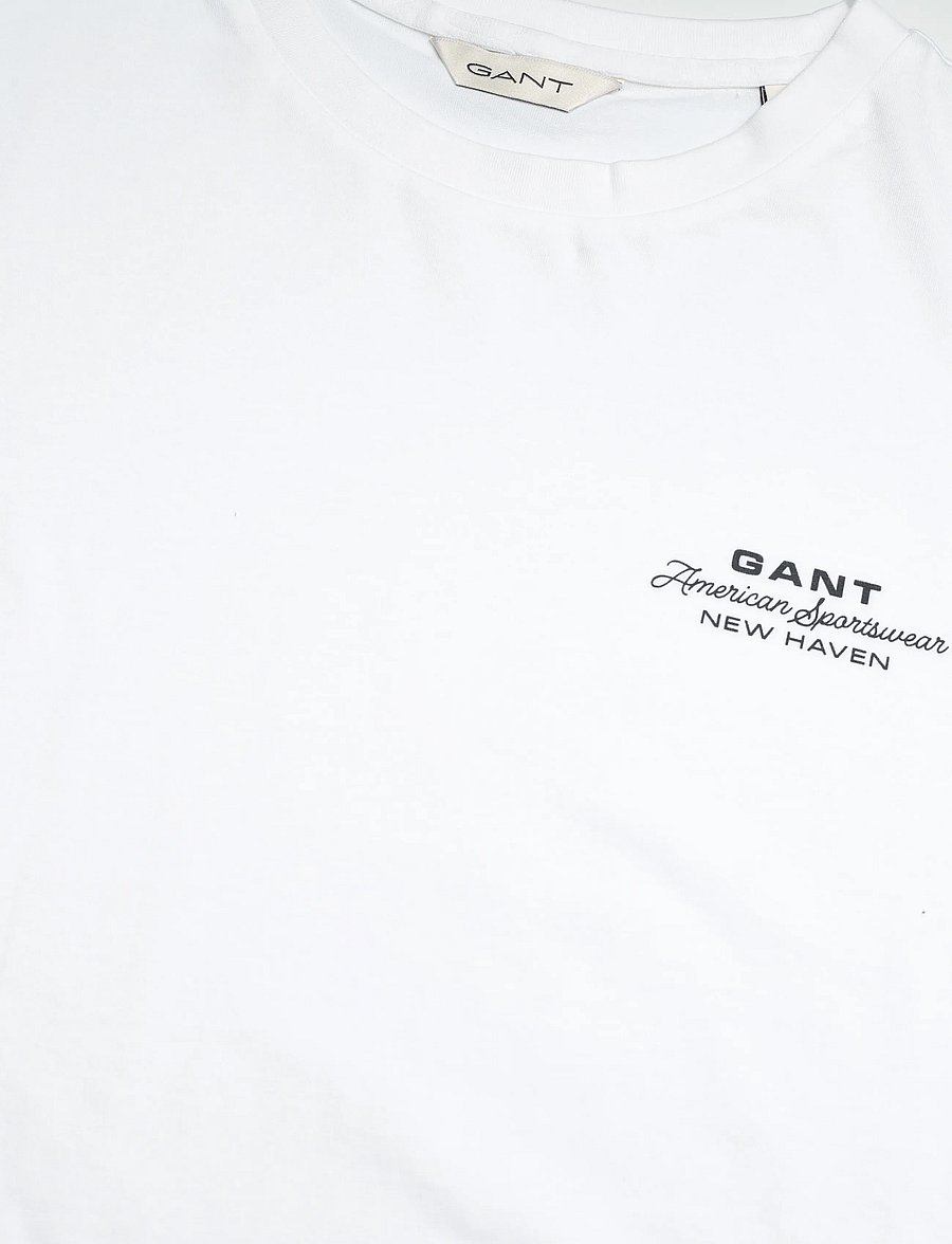 Gant - REG GRAPHIC PRINT SS T-SHIRT - t-shirts - white - 5