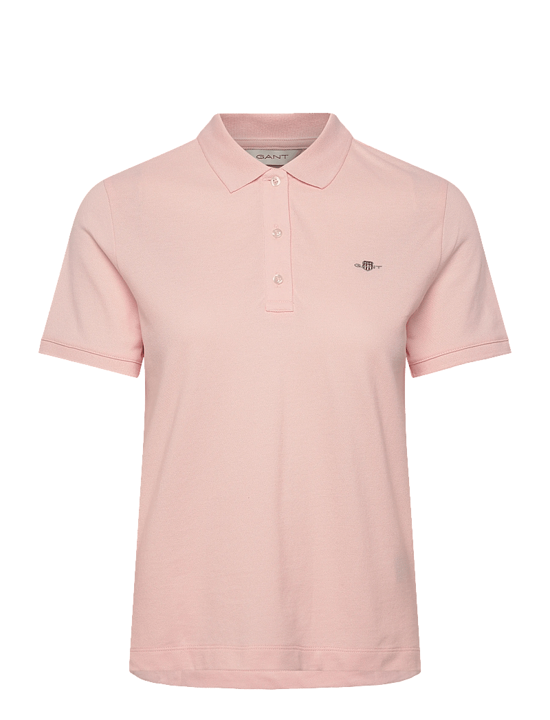 Gant - REG SHIELD SS PIQUE POLO - poloer - apricot pink - 1