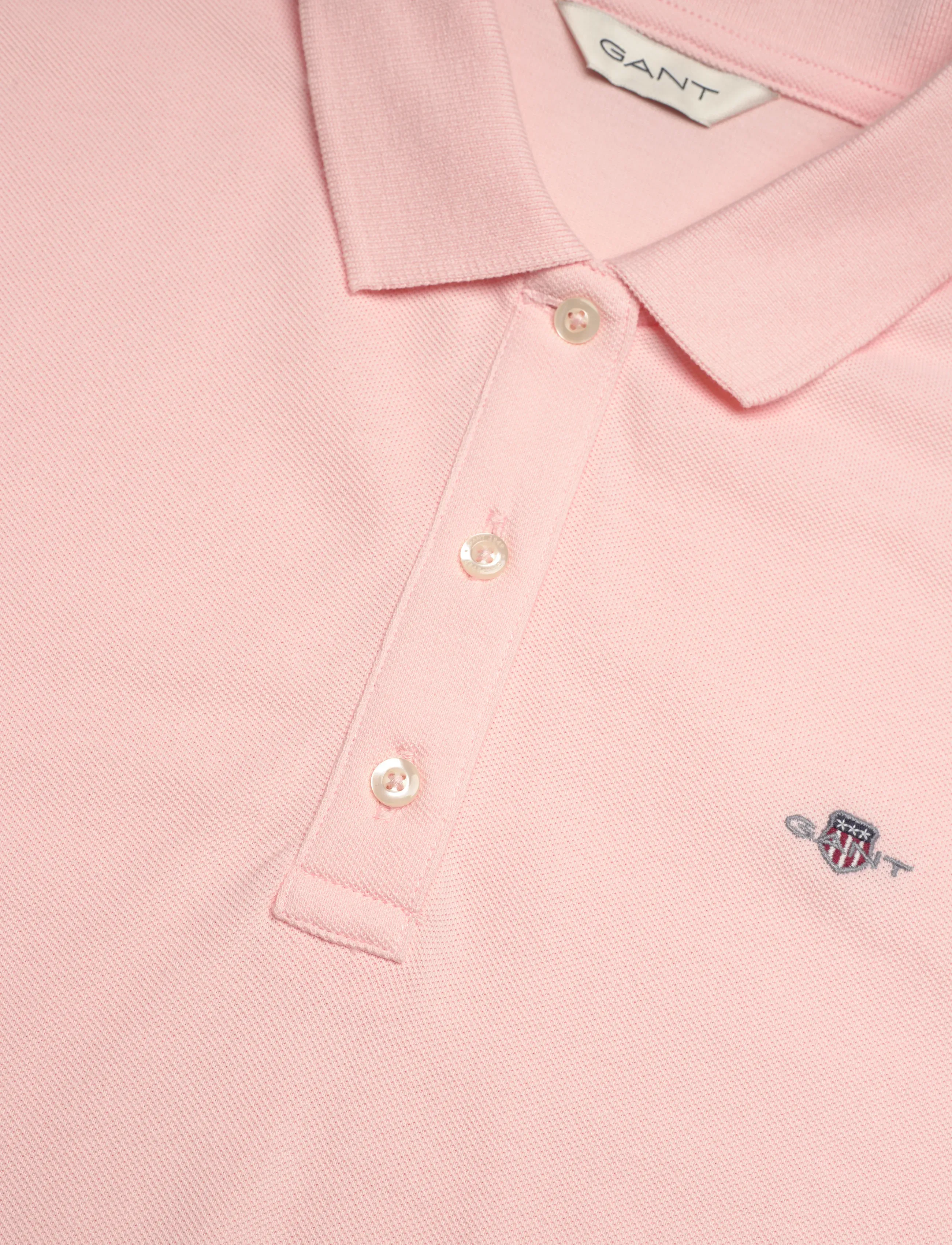 Gant - REG SHIELD SS PIQUE POLO - poloer - apricot pink - 5
