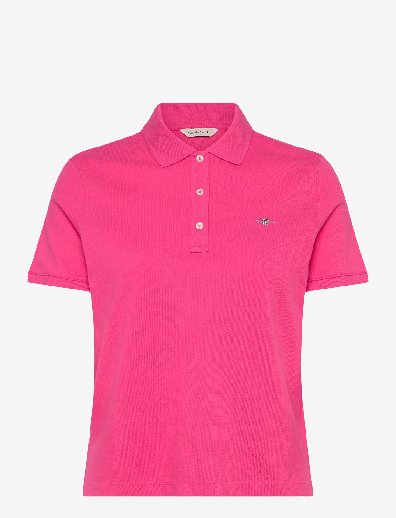 GANT - REG SHIELD SS PIQUE POLO - polosärgid - bright fuschia - 0