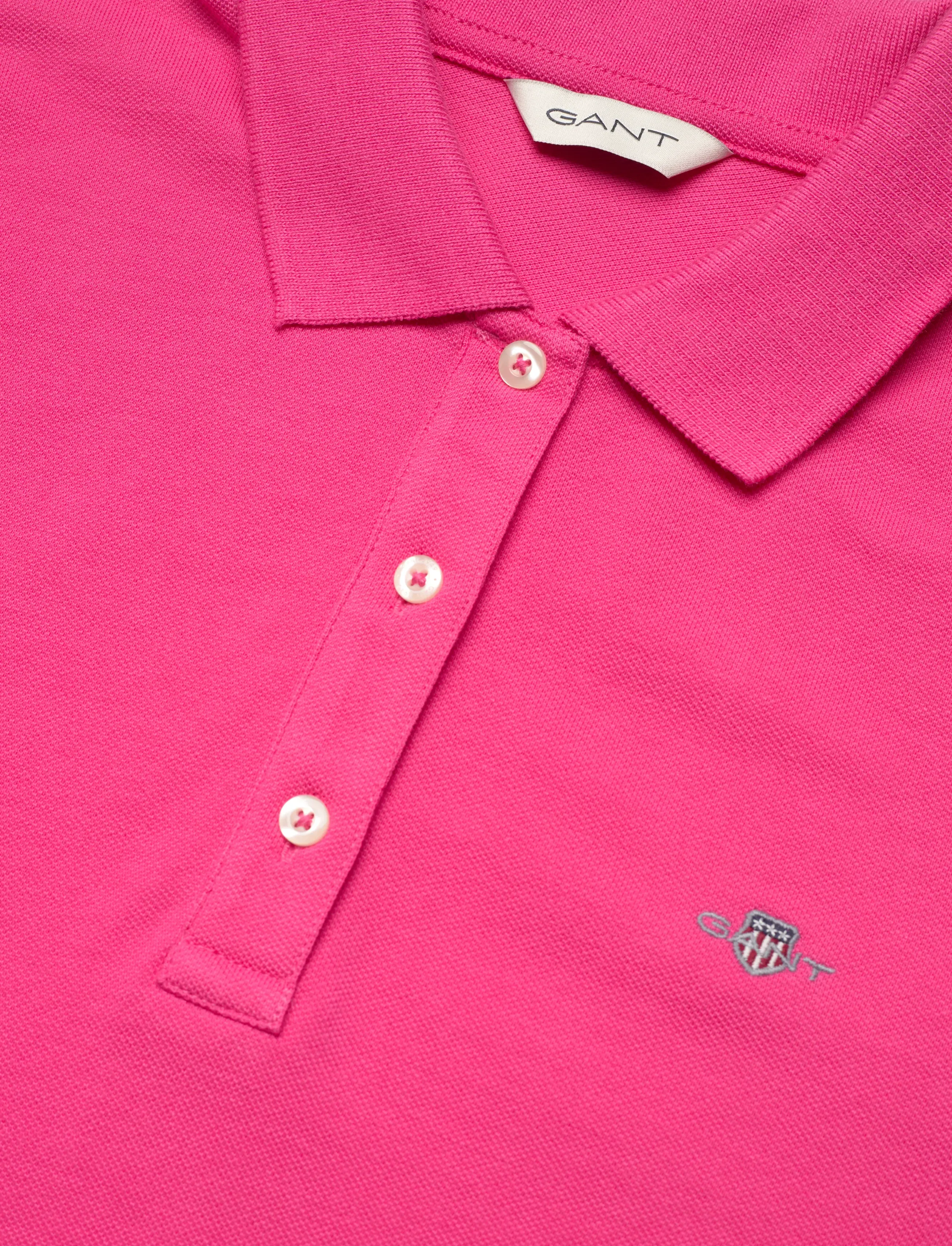 Gant - REG SHIELD SS PIQUE POLO - poloshirts - bright fuschia - 2