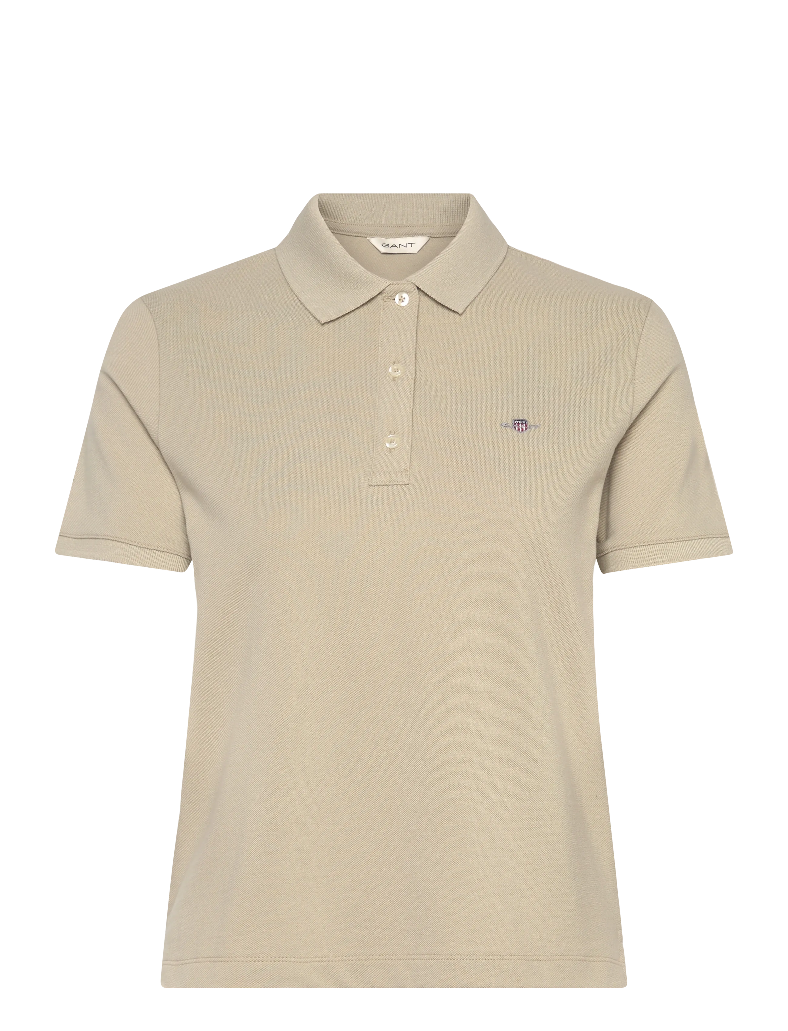 GANT REG SHIELD SS PIQUE POLO - T-shirts & Tops - COUNTRY BEIGE / beige