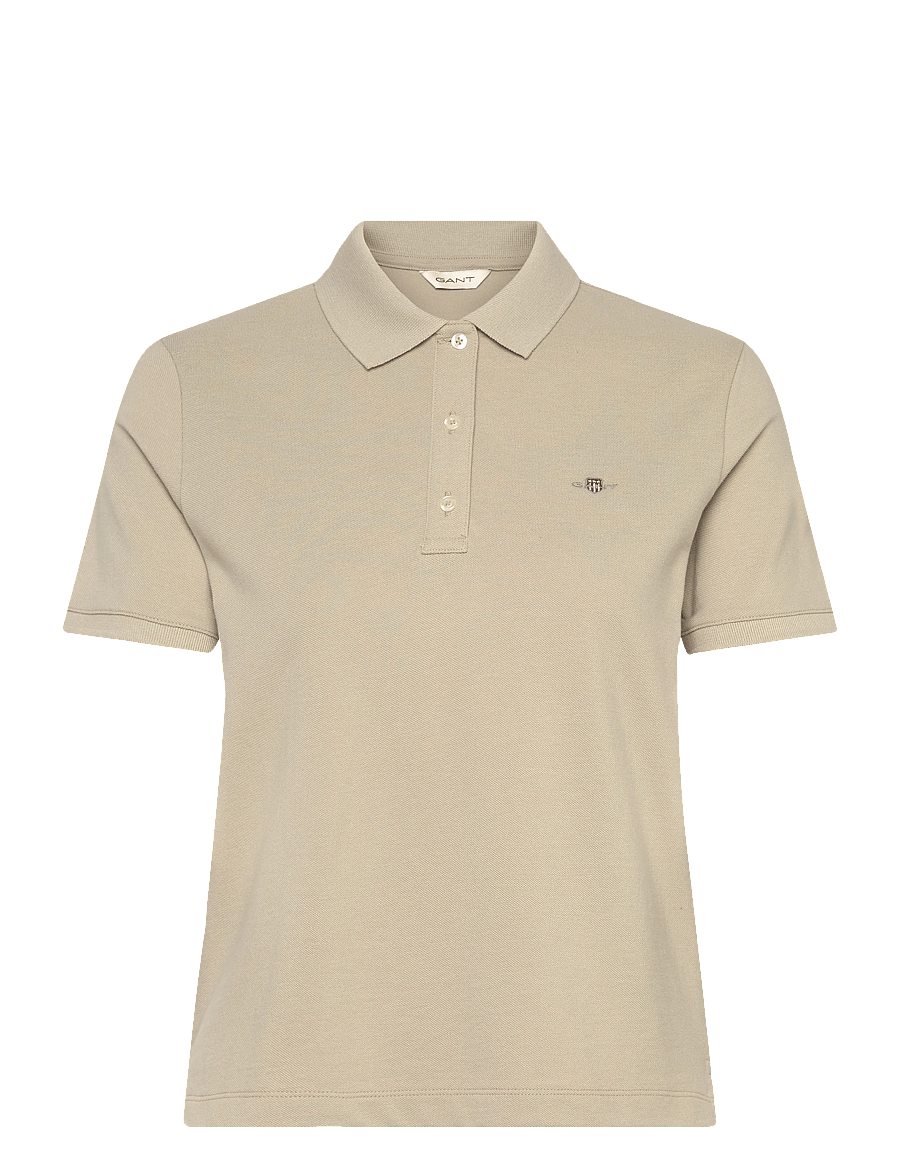 Gant - REG SHIELD SS PIQUE POLO - polosärgid - country beige - 1