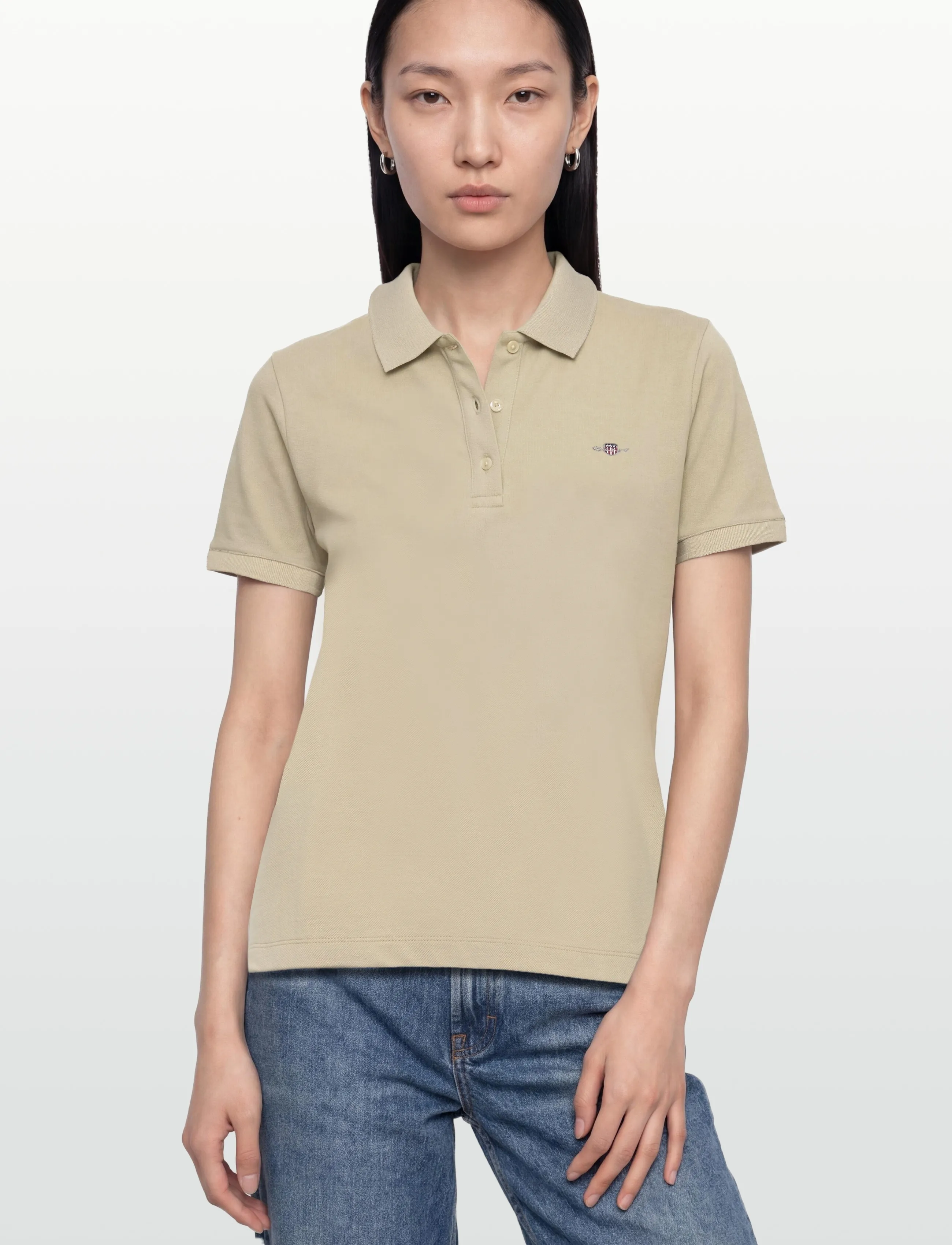 Gant - REG SHIELD SS PIQUE POLO - polosärgid - country beige - 3