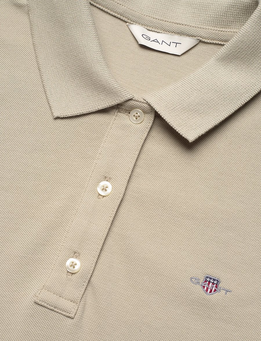 Gant - REG SHIELD SS PIQUE POLO - polosärgid - country beige - 5