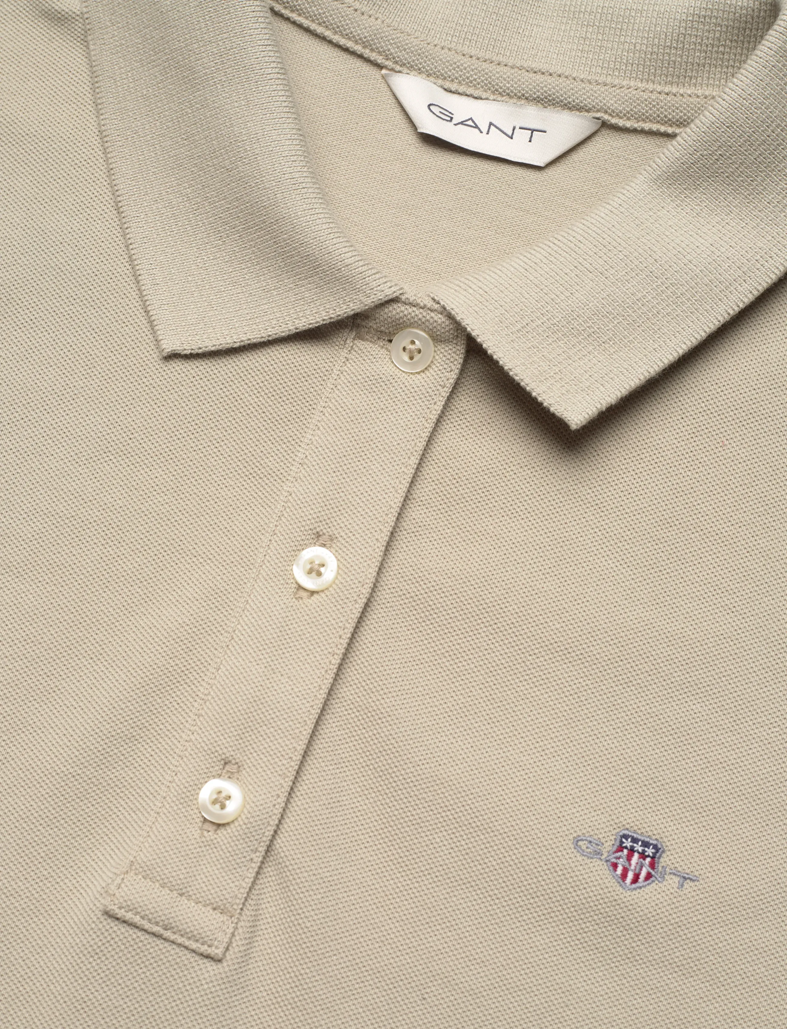 Gant - REG SHIELD SS PIQUE POLO - polosärgid - country beige - 5