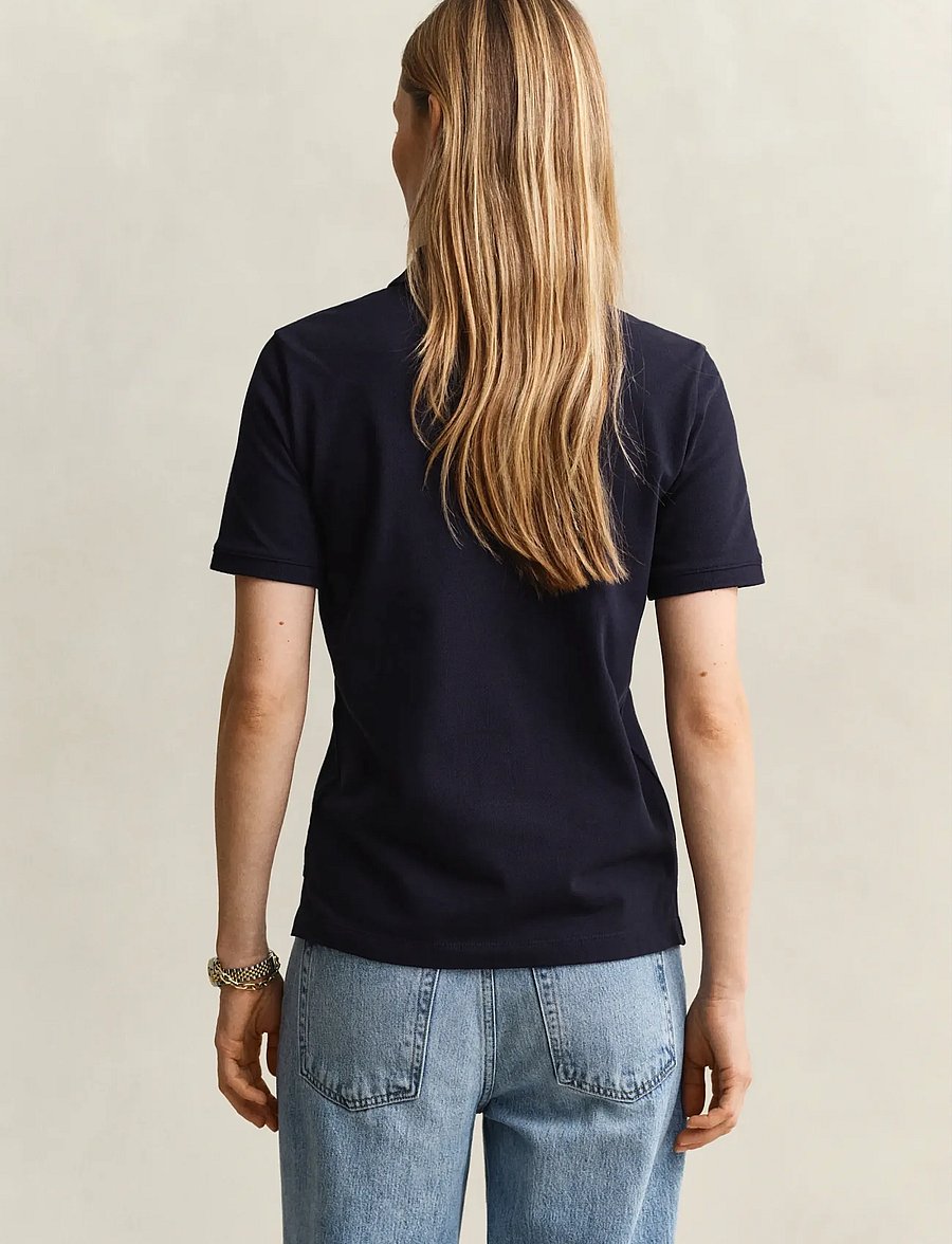 Gant - REG SHIELD SS PIQUE POLO - polosärgid - evening blue - 2
