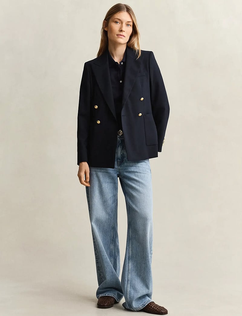 Gant - REG SHIELD SS PIQUE POLO - poloer - evening blue - 4