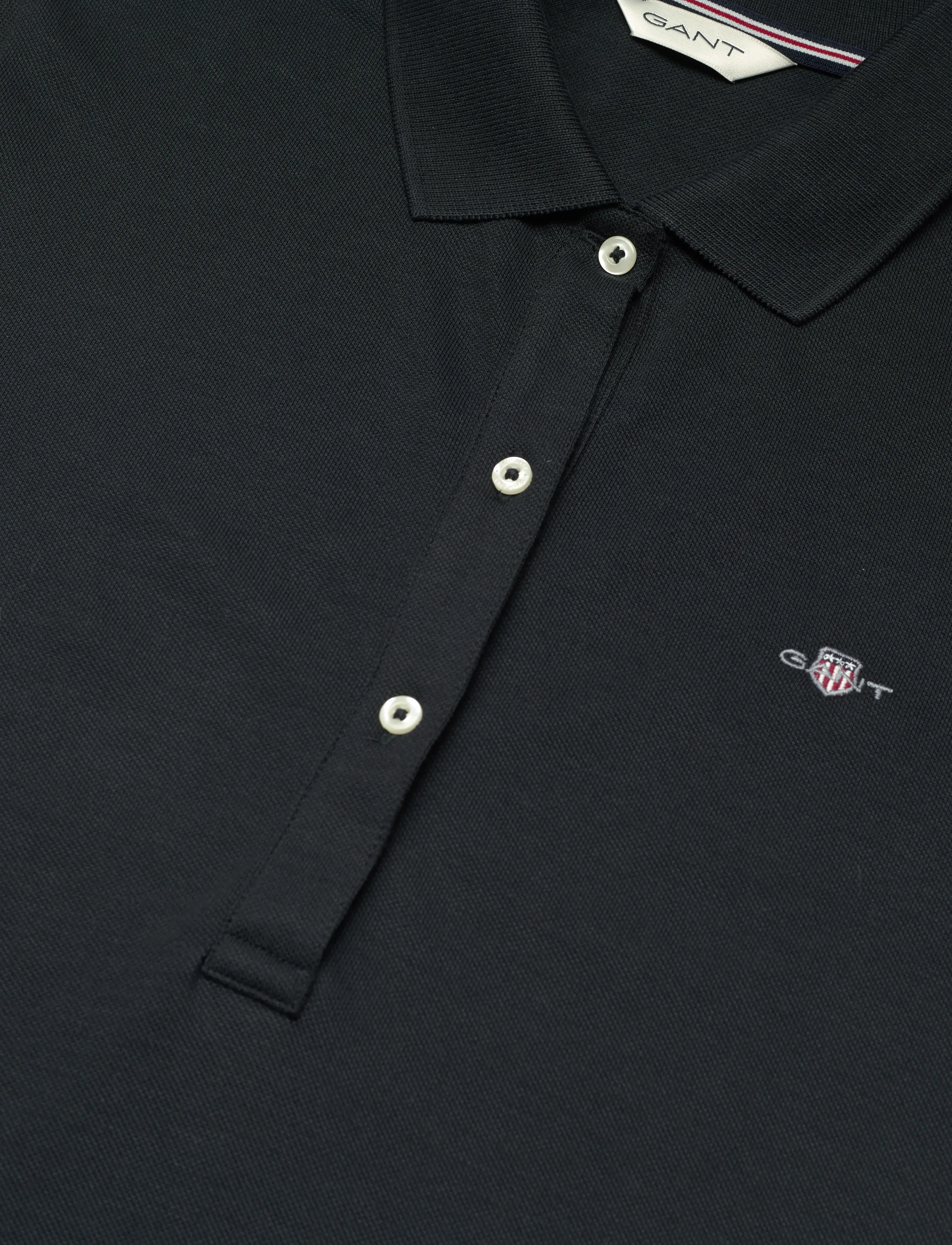Gant - REG SHIELD LOGO SS PIQUE - poloer - black - 2