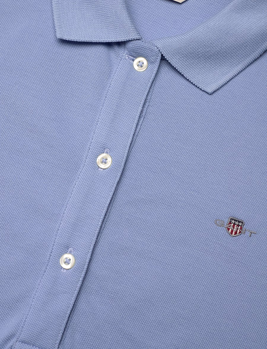 Gant - REG SHIELD LOGO SS PIQUE - poloshirts - clear sky - 2