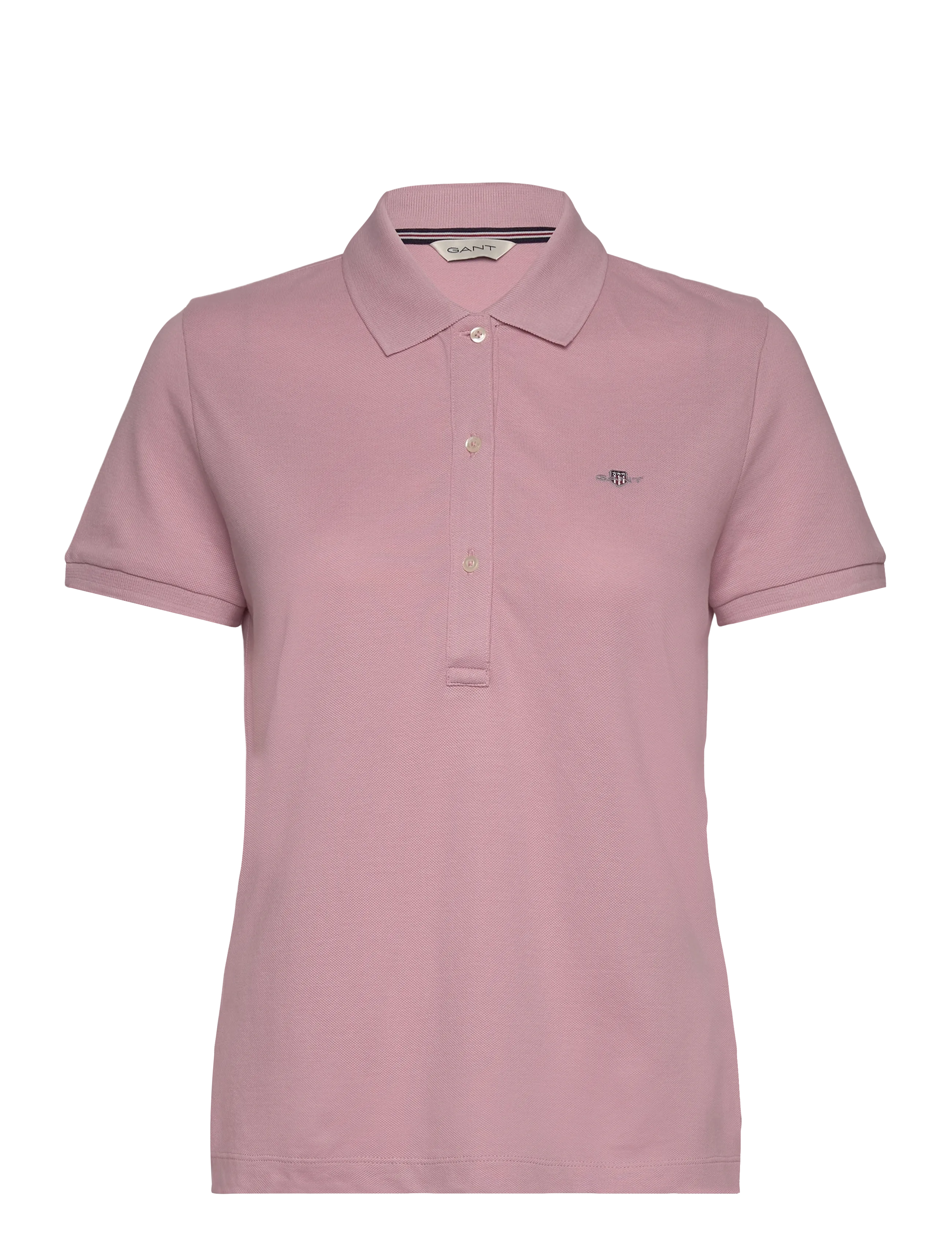 GANT REG SHIELD LOGO SS PIQUE - GANT - DUSTY PINK / purple