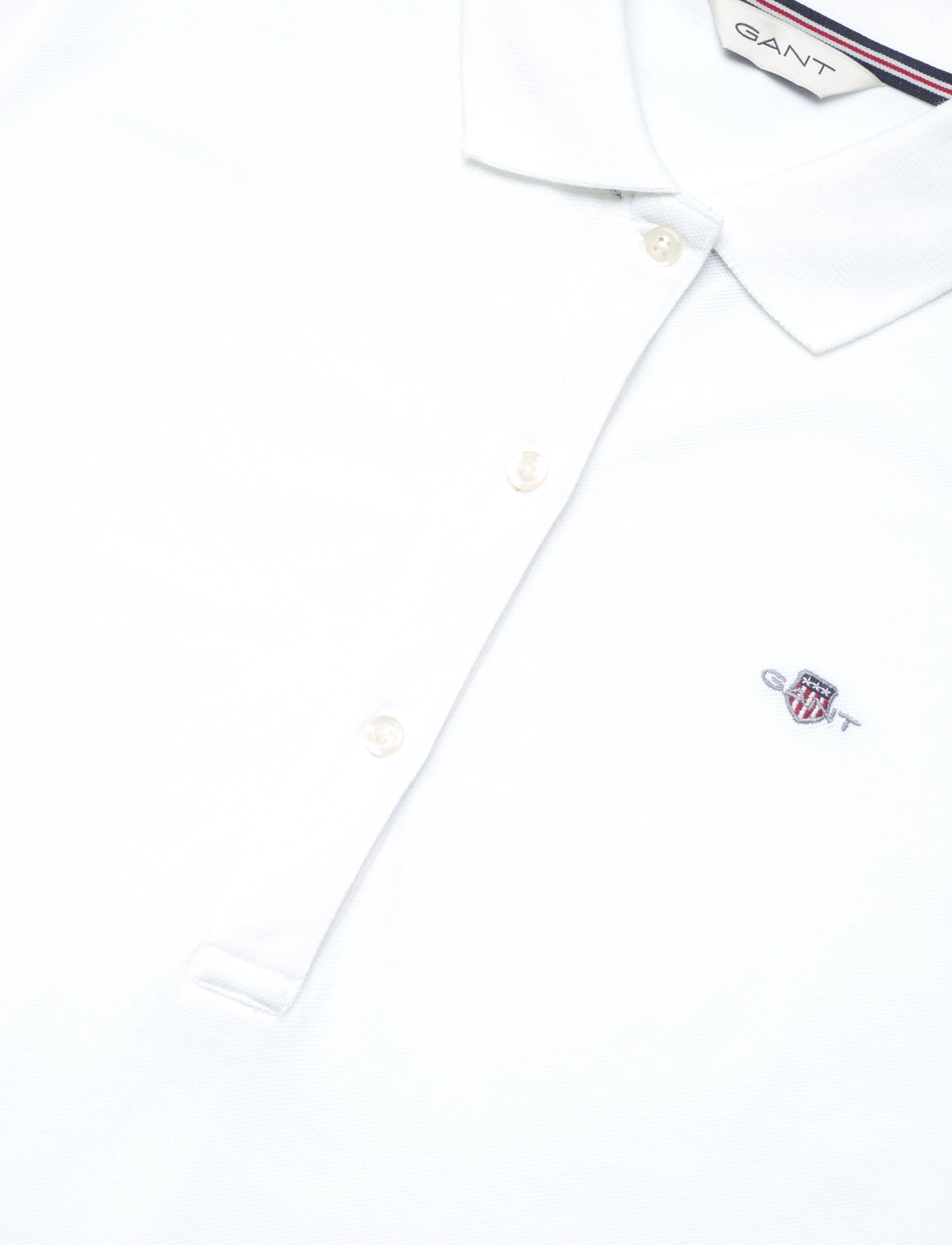 Gant - REG SHIELD LOGO SS PIQUE - poloshirts - white - 2